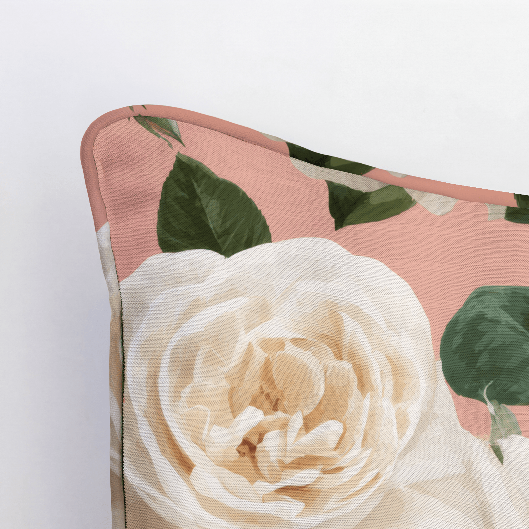 Fresh White Bloom Throw Pillow - Lemon Park