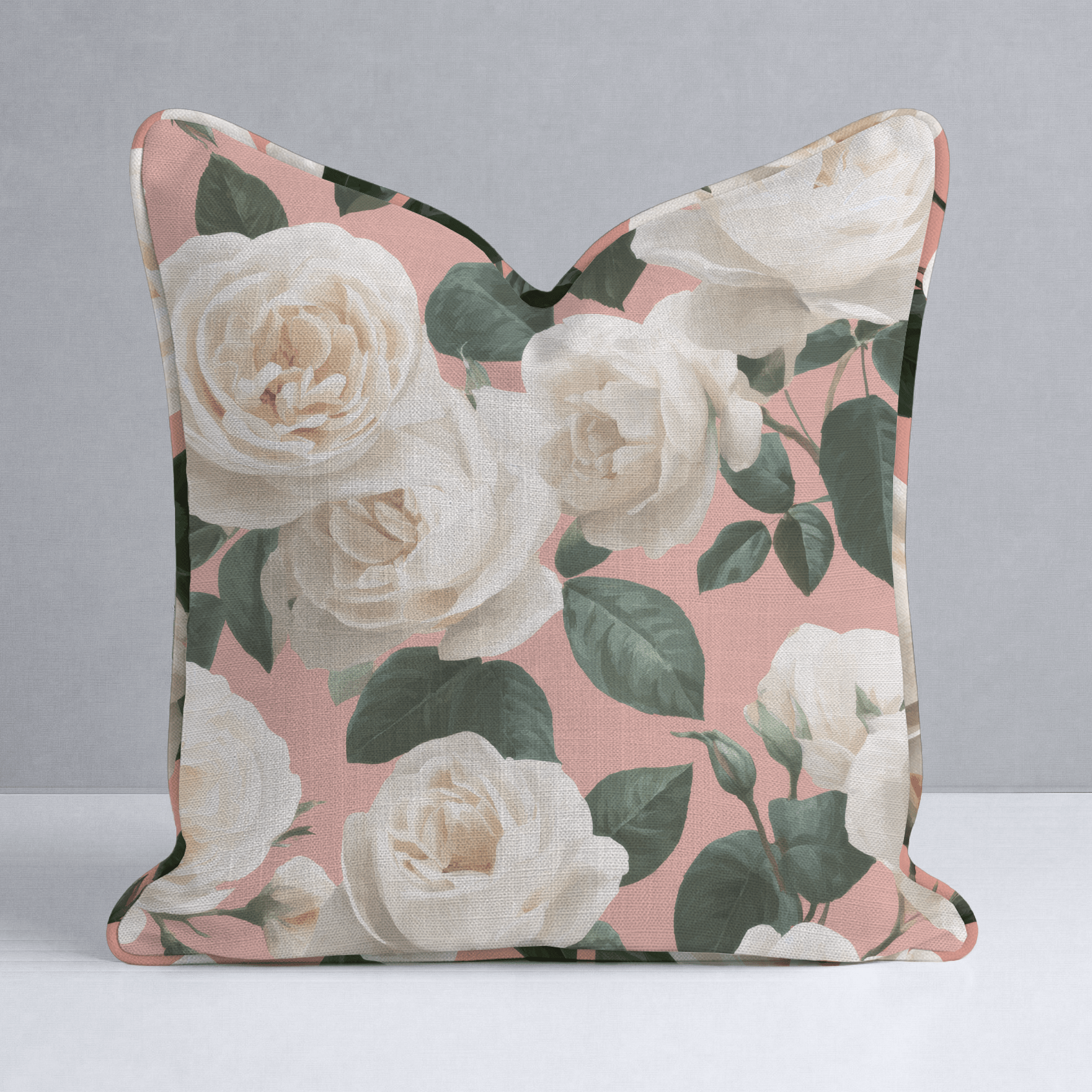 Fresh White Bloom Throw Pillow - Lemon Park