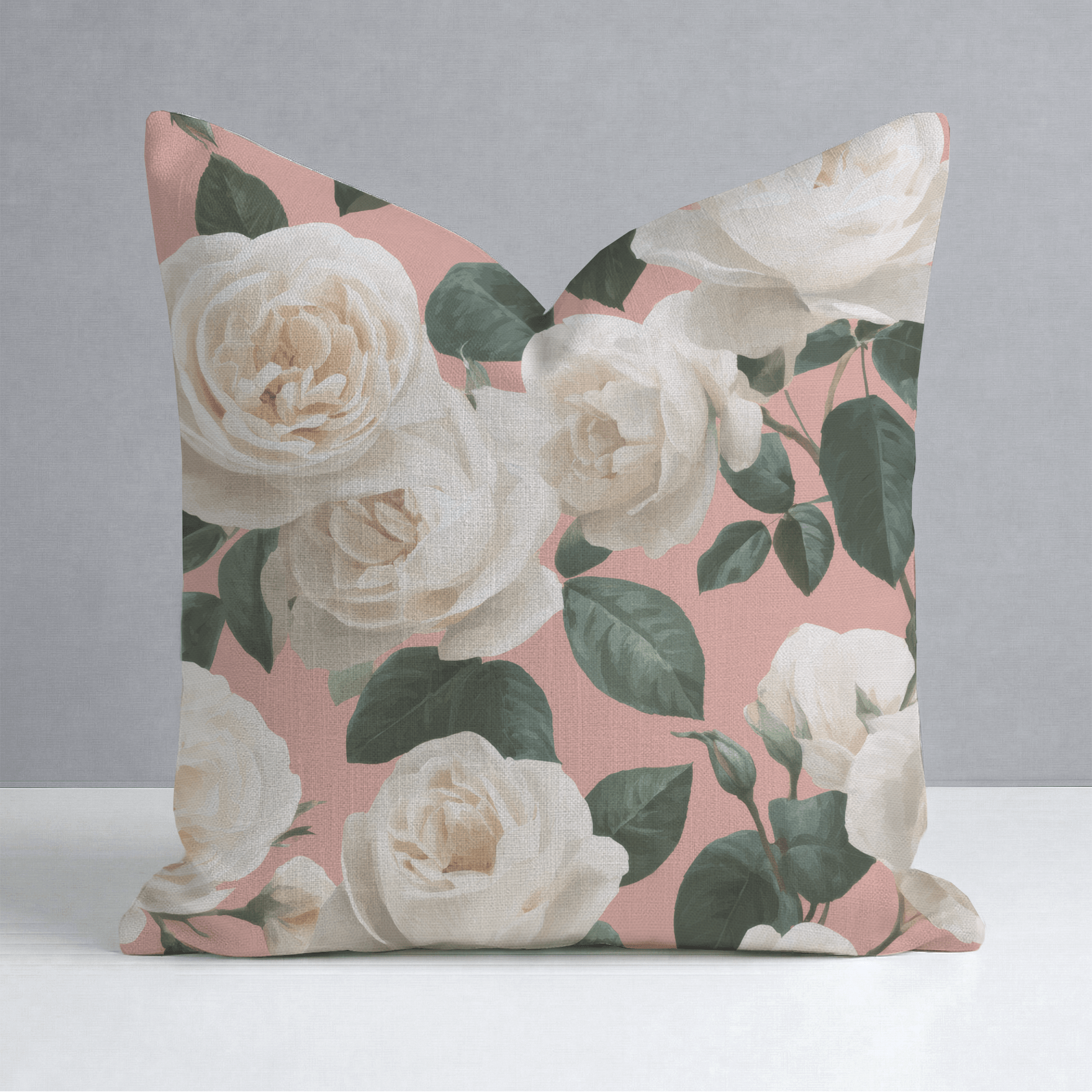 Fresh White Bloom Throw Pillow - Lemon Park