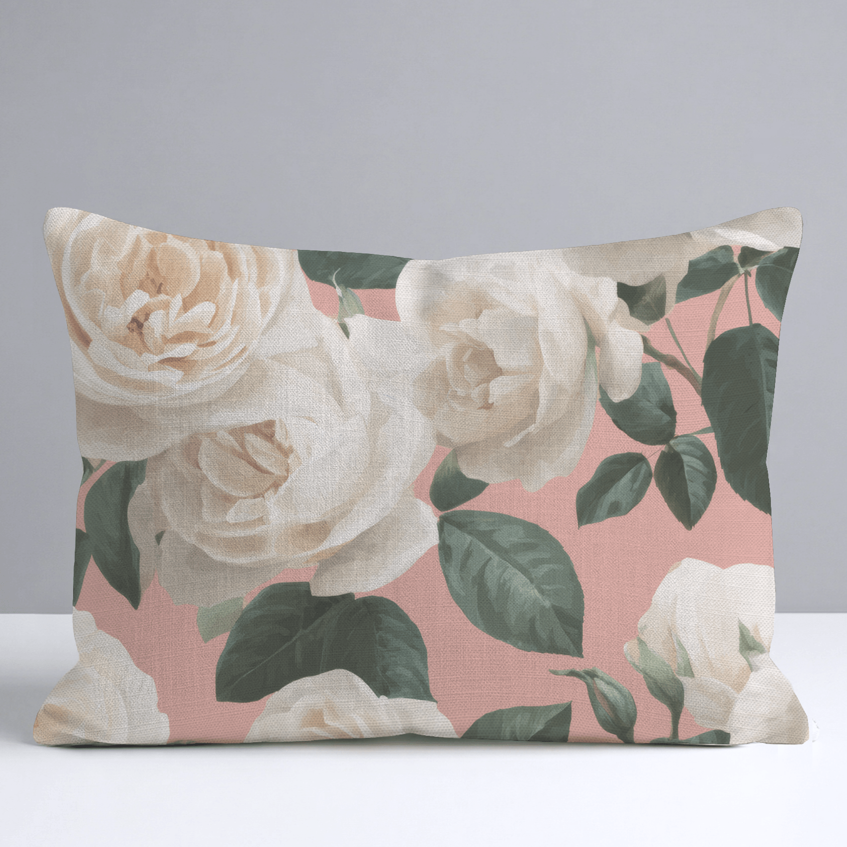 Fresh White Bloom Throw Pillow - Lemon Park