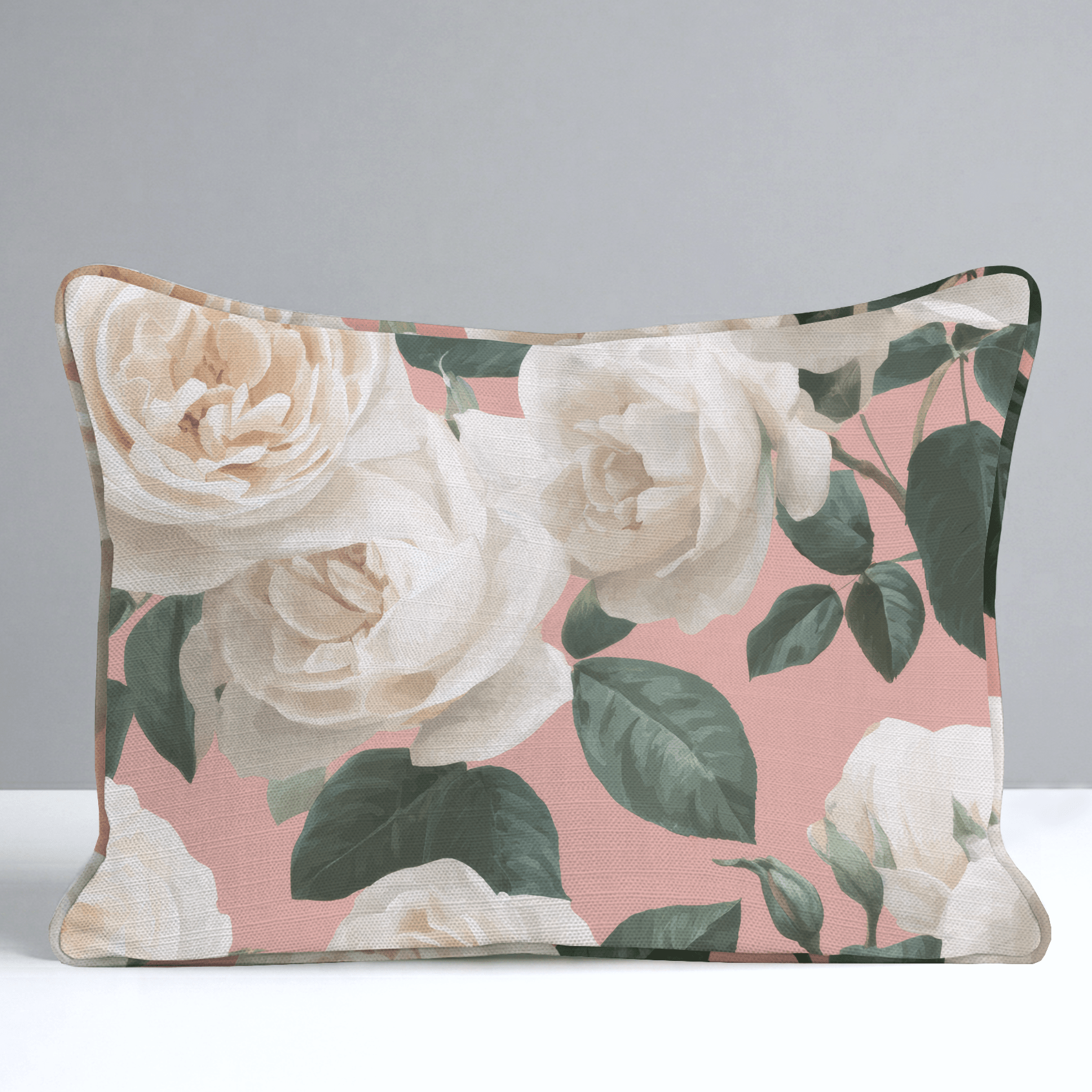 Fresh White Bloom Throw Pillow - Lemon Park