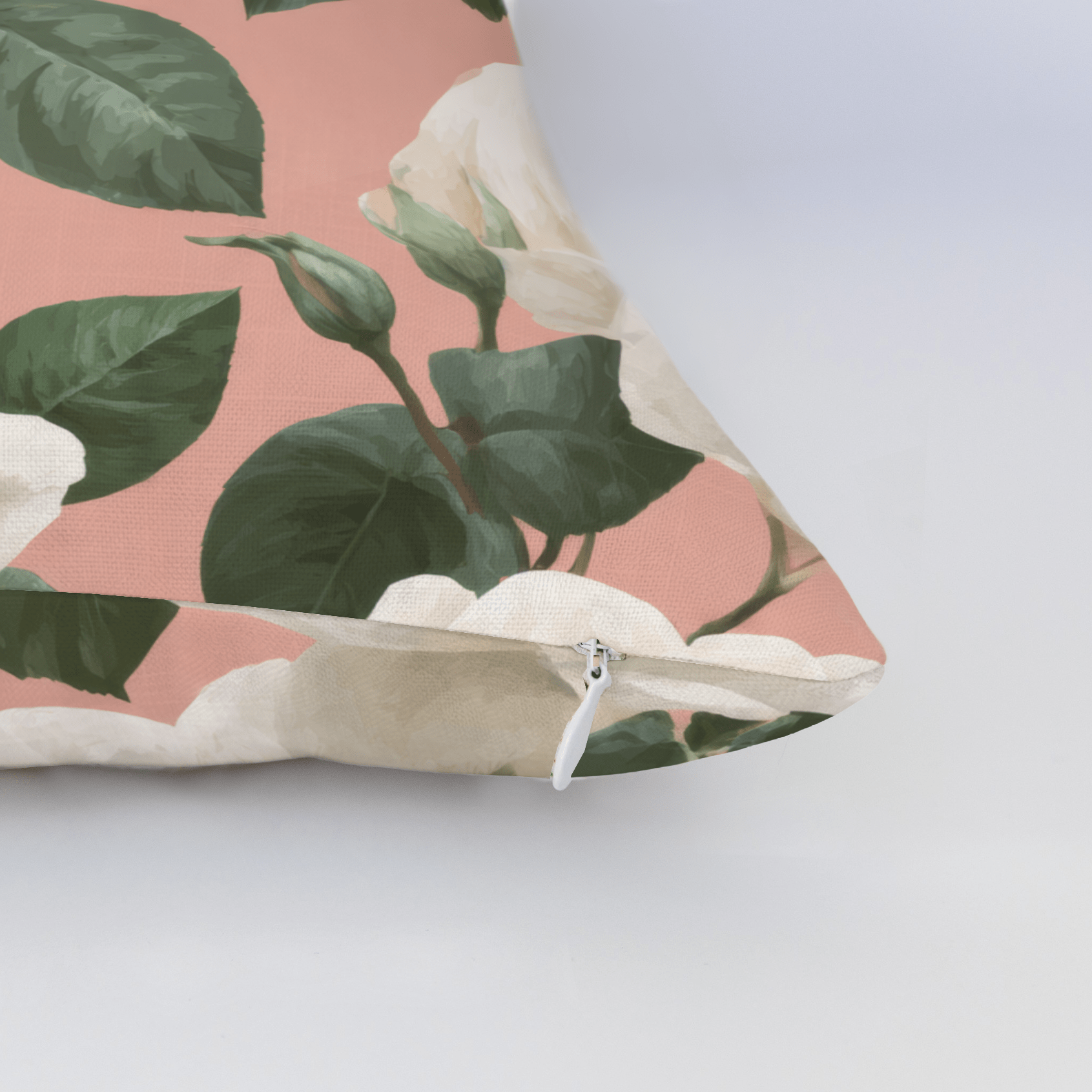 Fresh White Bloom Throw Pillow - Lemon Park