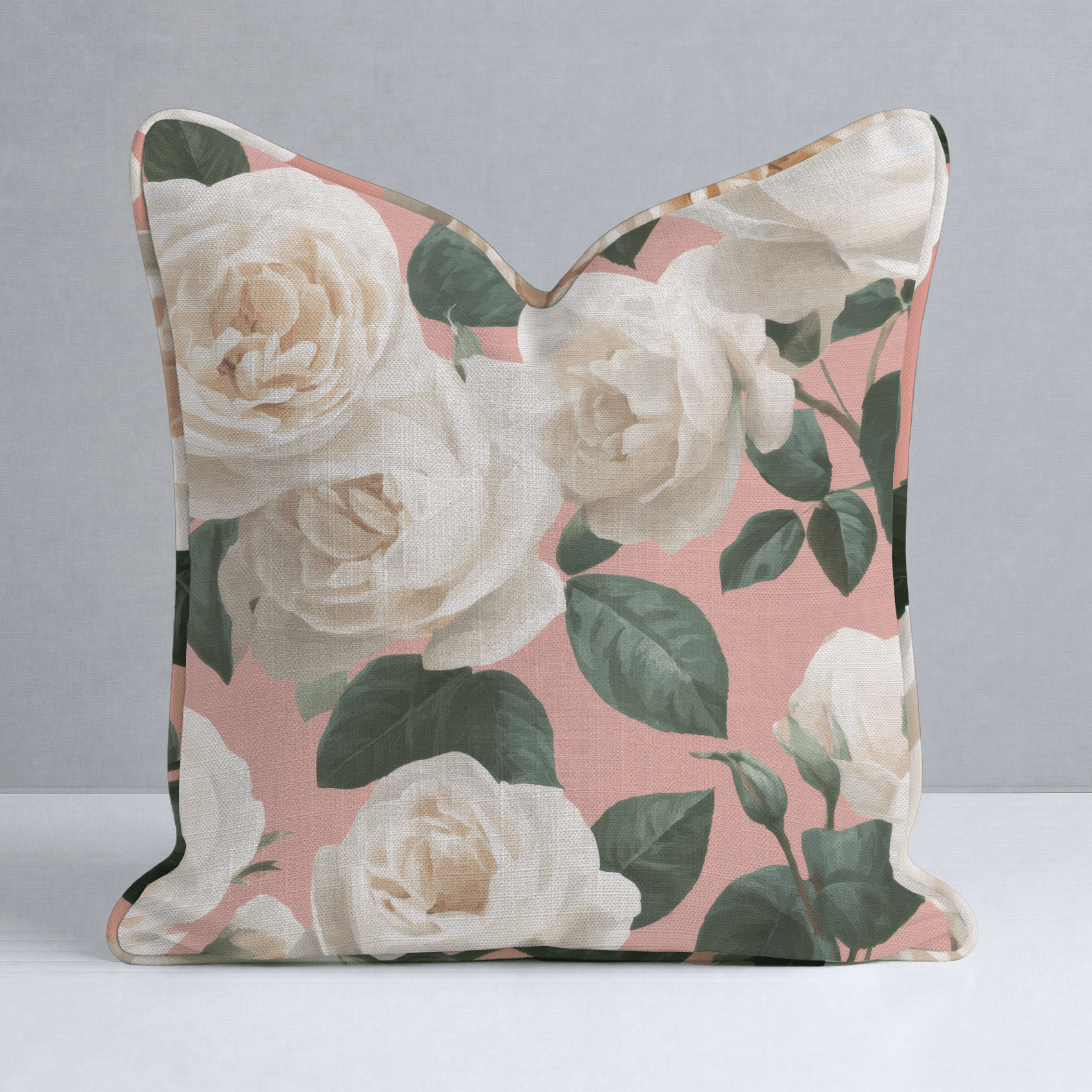 Fresh White Bloom Throw Pillow - Lemon Park