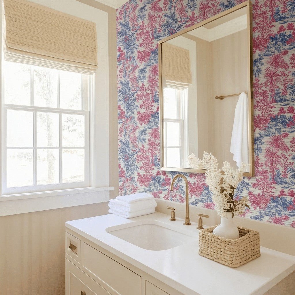 Freya Faux Grasscloth Wallpaper - Lemon Park