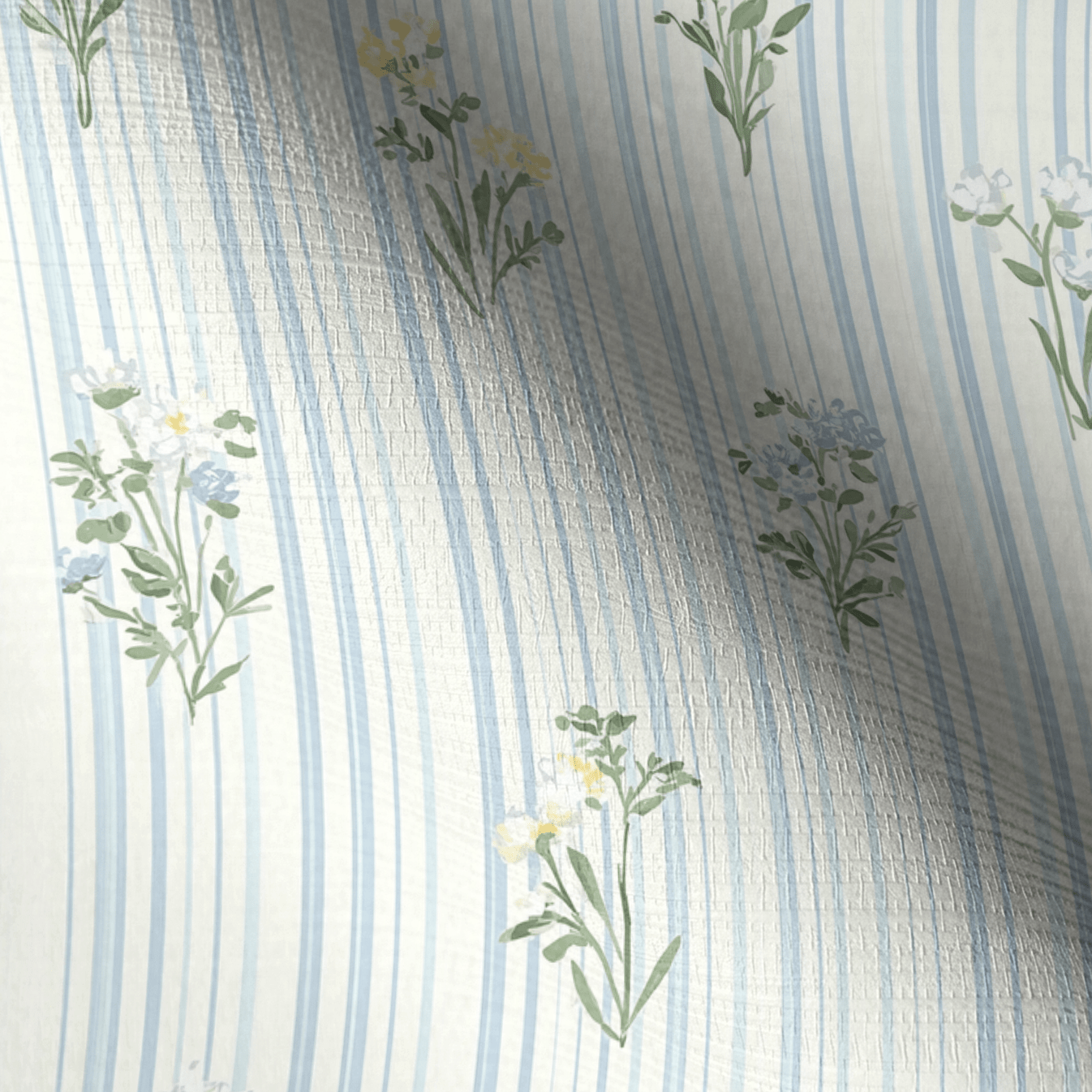 Front Row Floral Faux Grasscloth Wallpaper - Lemon Park