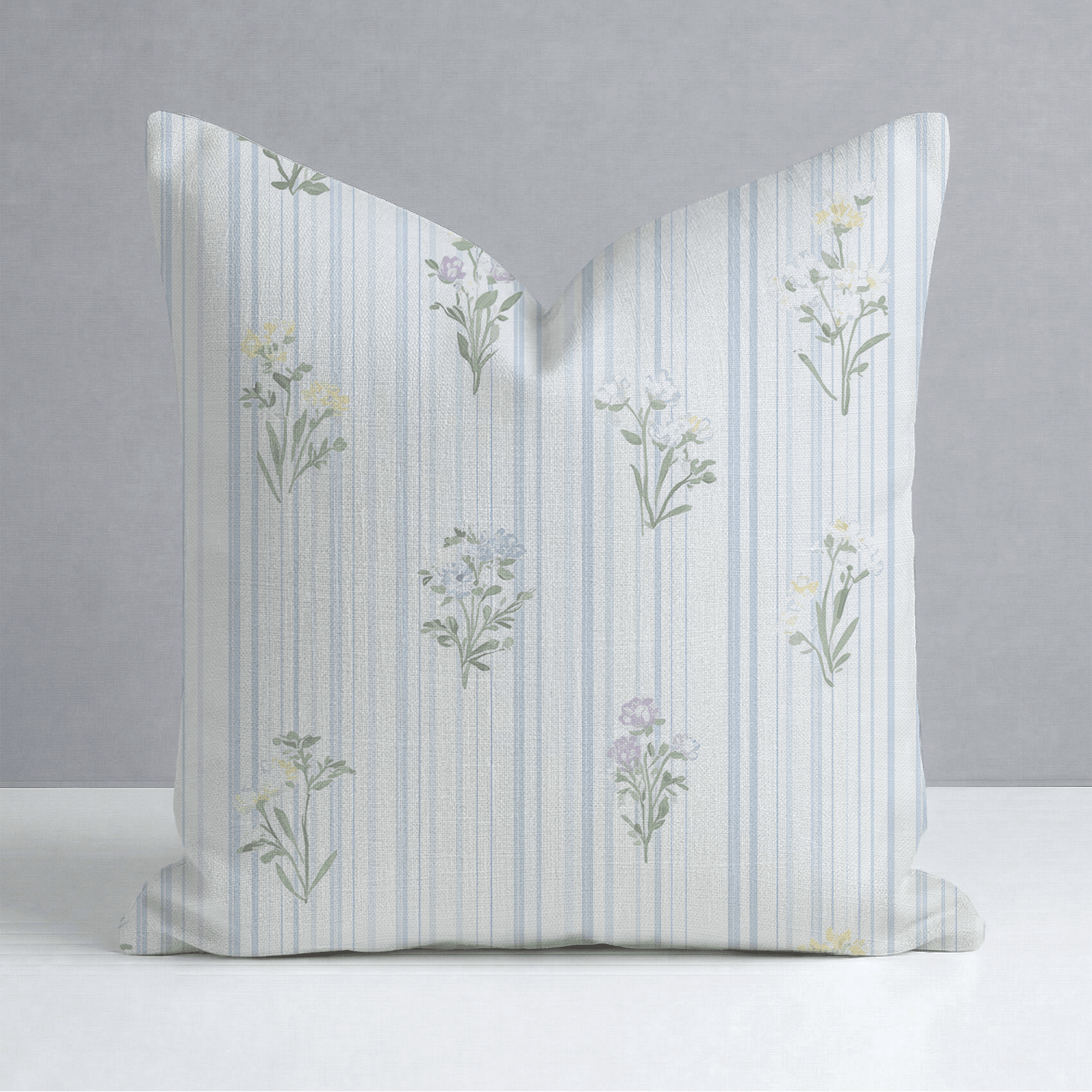 Front Row Floral Throw Pillow - Lemon Park