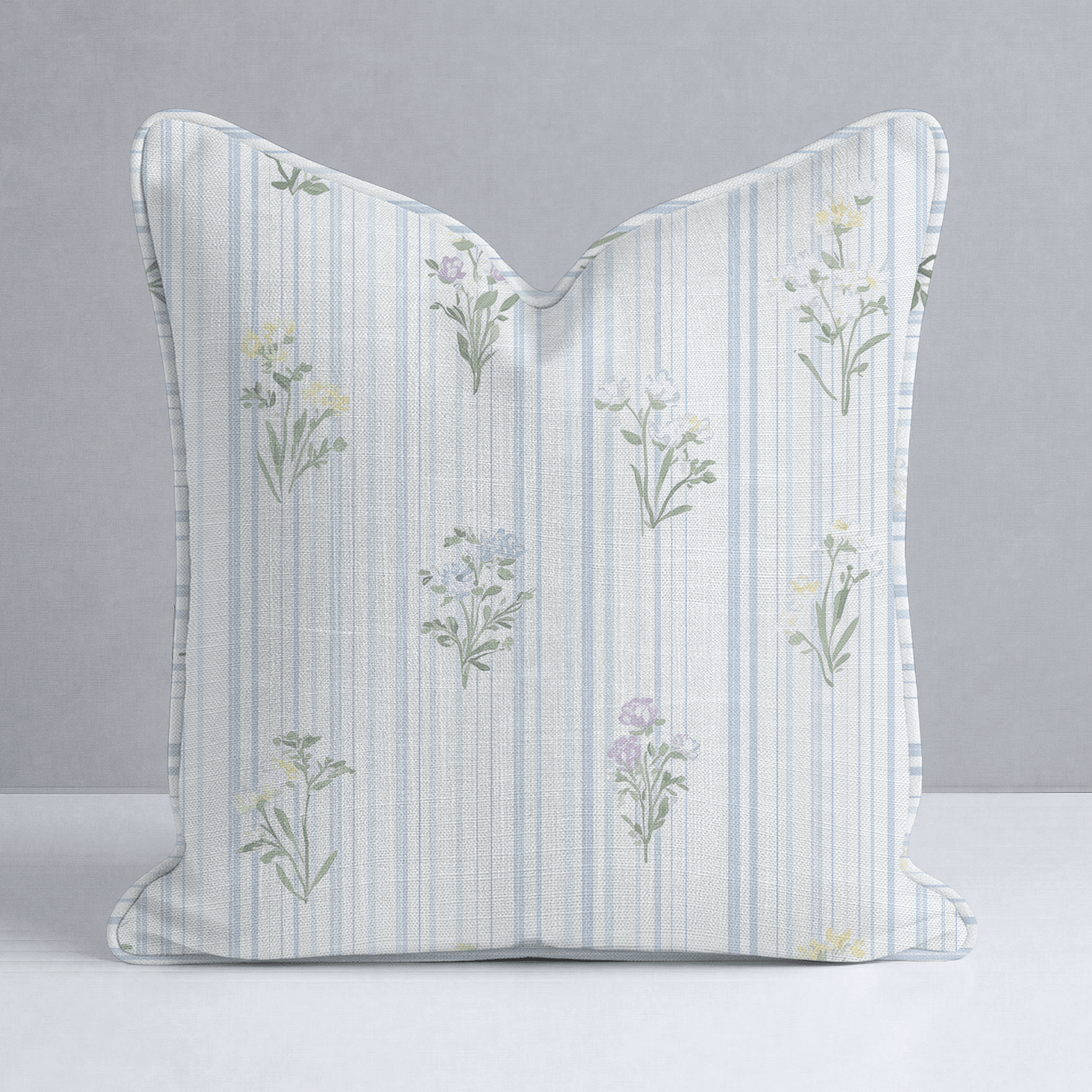 Front Row Floral Throw Pillow - Lemon Park