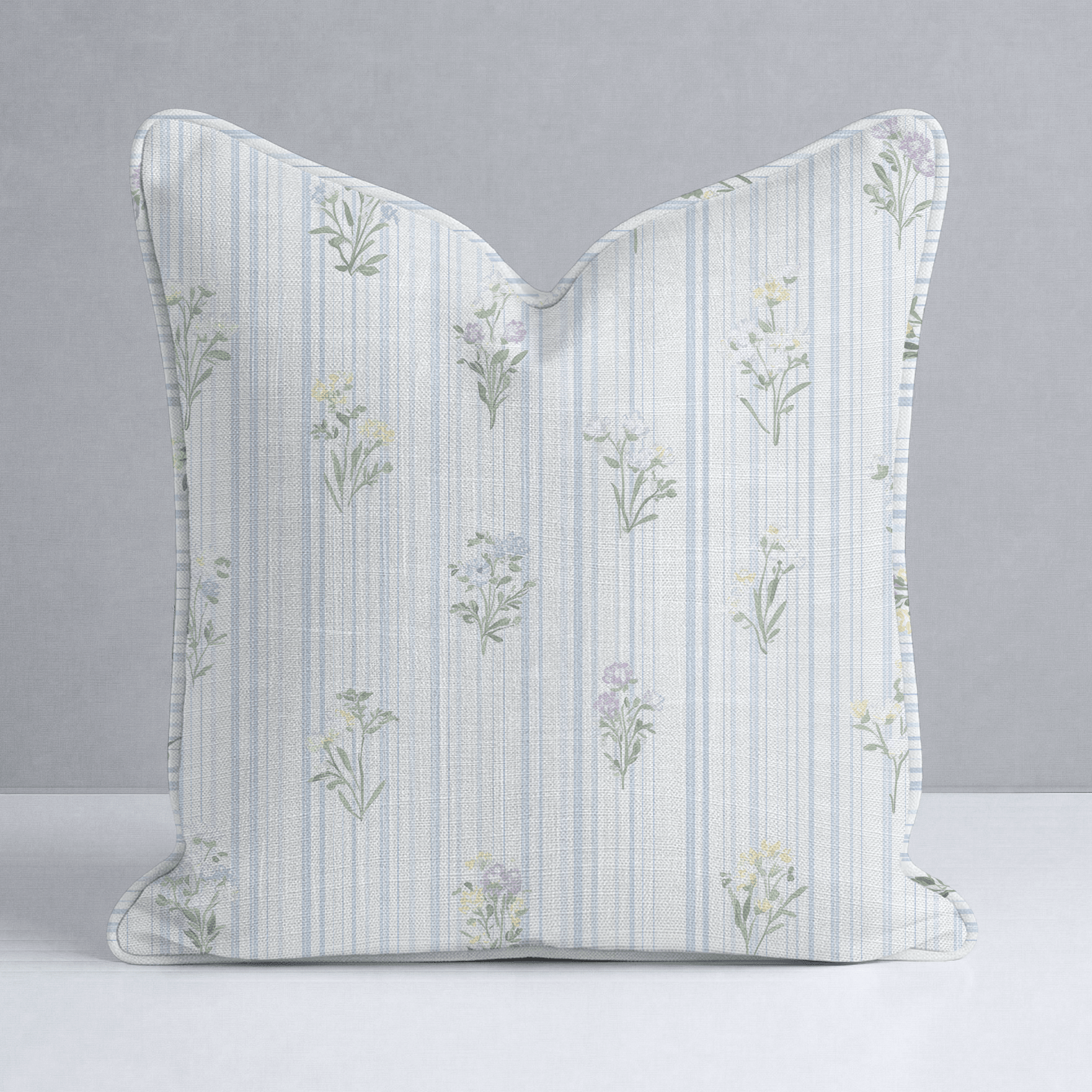 Front Row Floral Throw Pillow - Lemon Park