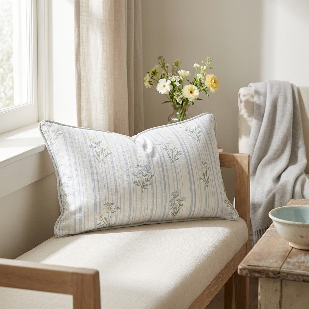 Front Row Floral Throw Pillow - Lemon Park