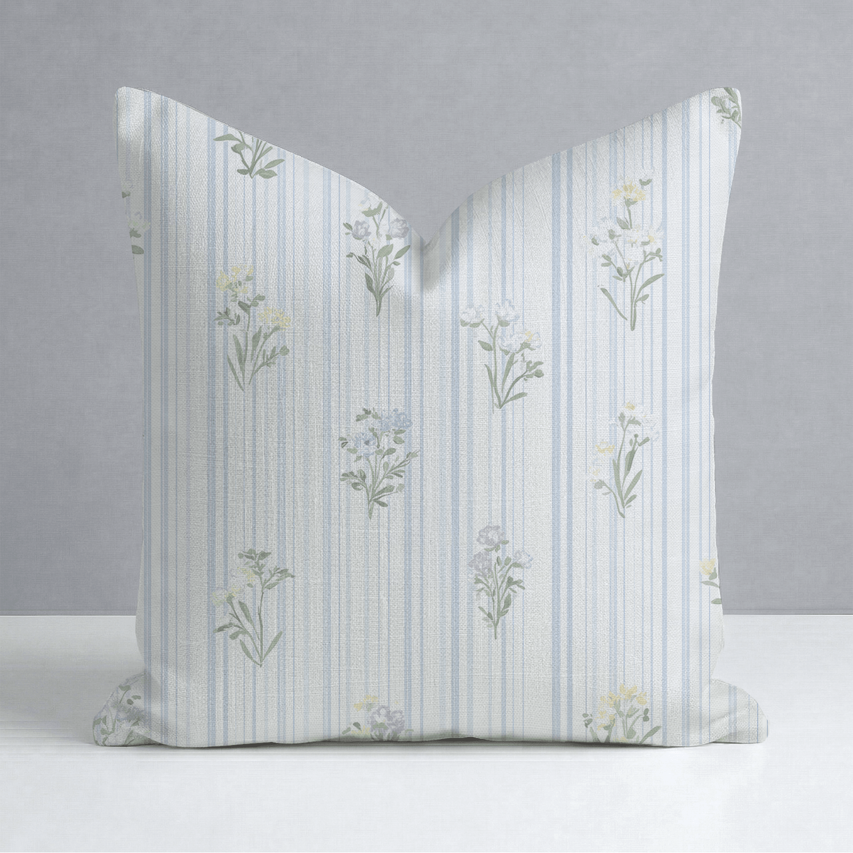 Front Row Floral Throw Pillow - Lemon Park