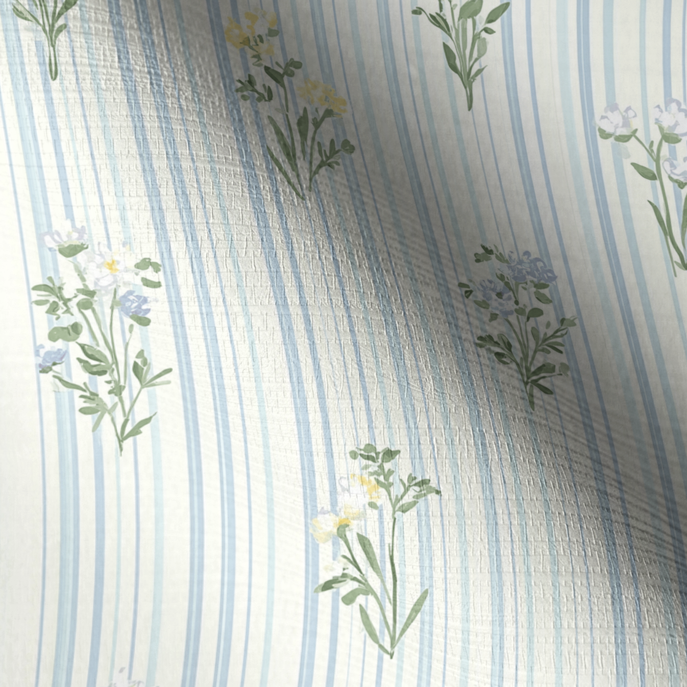 Front Row Floral Faux Grasscloth Wallpaper