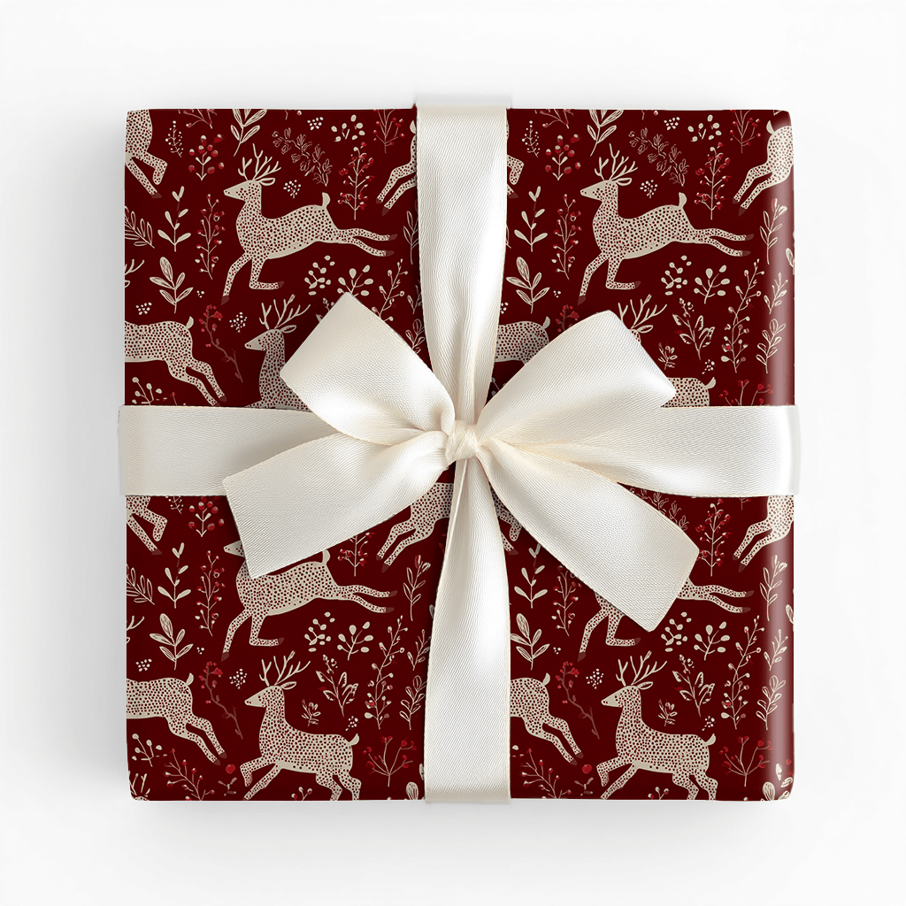 Frosted Antlers - Wrapping Paper - Lemon Park