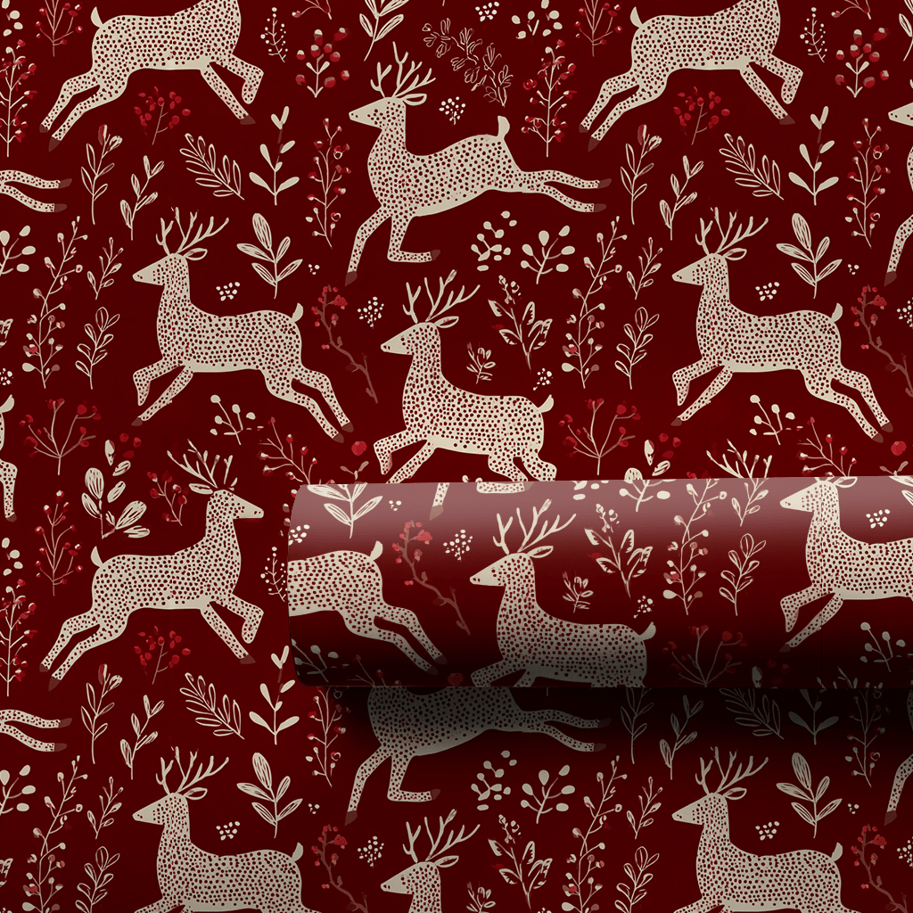 Frosted Antlers - Wrapping Paper - Lemon Park