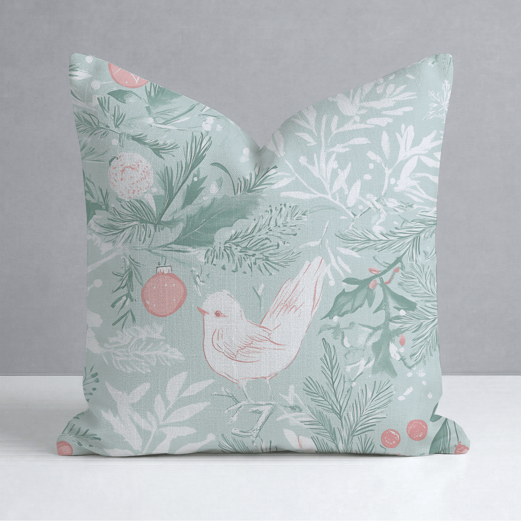 Frosted Flock Throw Pillow - Lemon Park