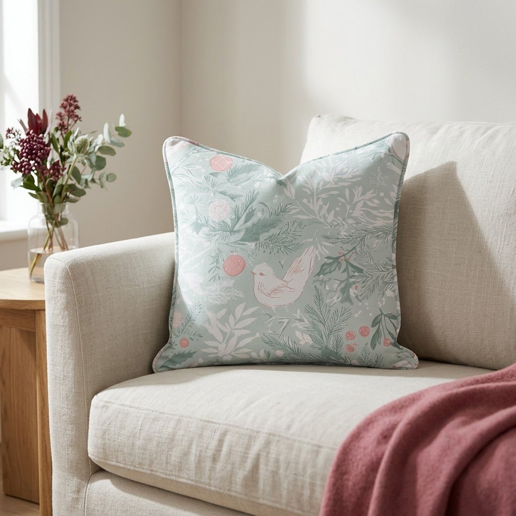 Frosted Flock Throw Pillow - Lemon Park