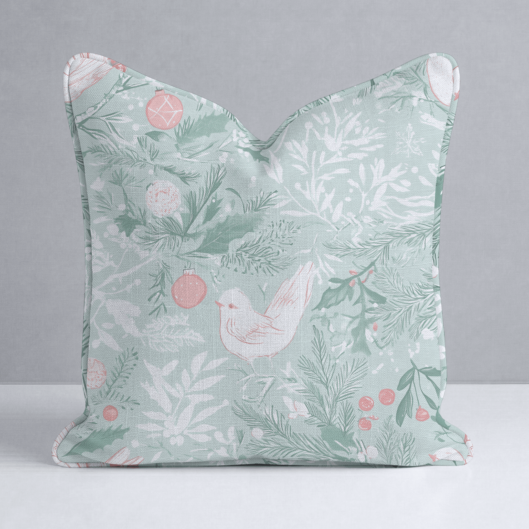 Frosted Flock Throw Pillow - Lemon Park