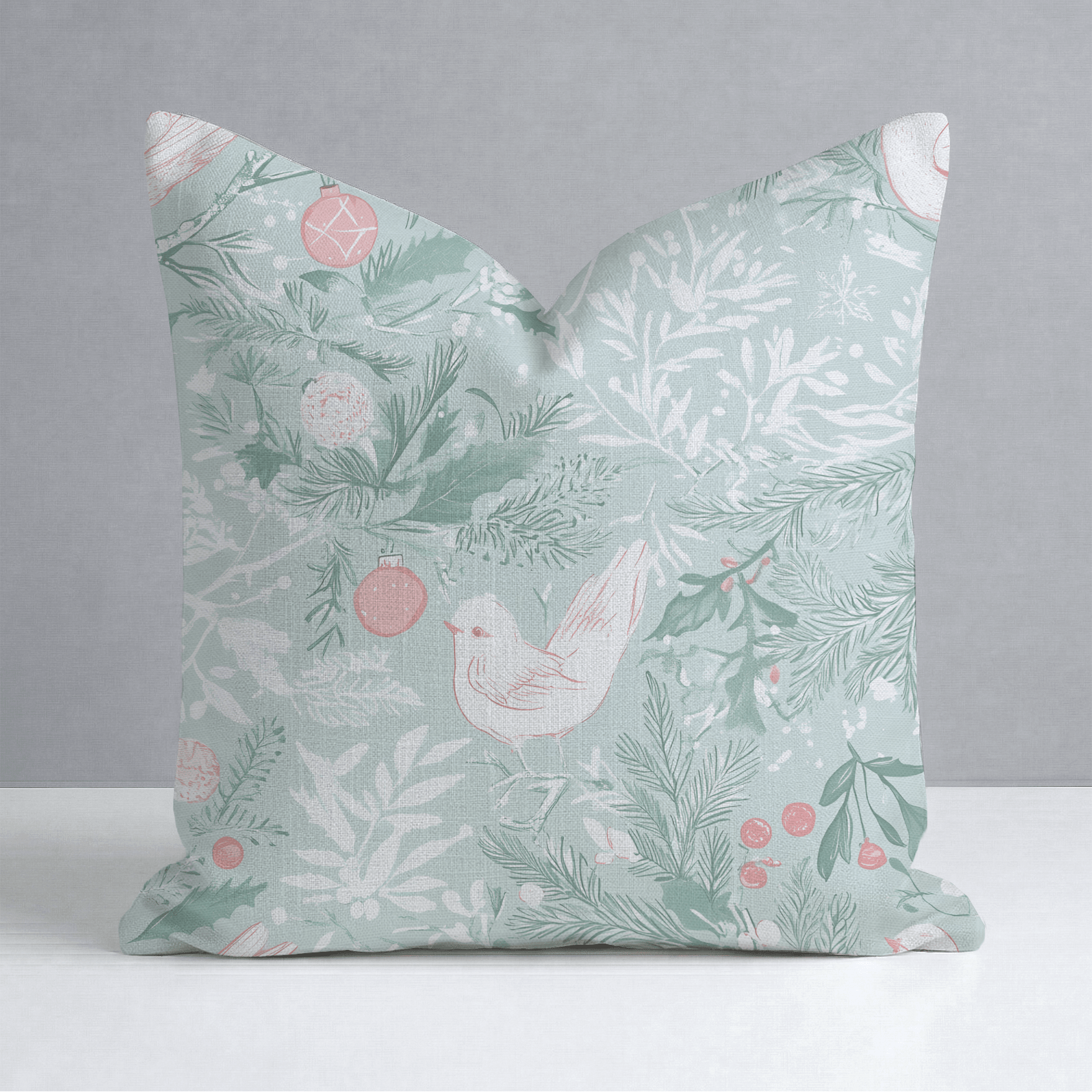 Frosted Flock Throw Pillow - Lemon Park