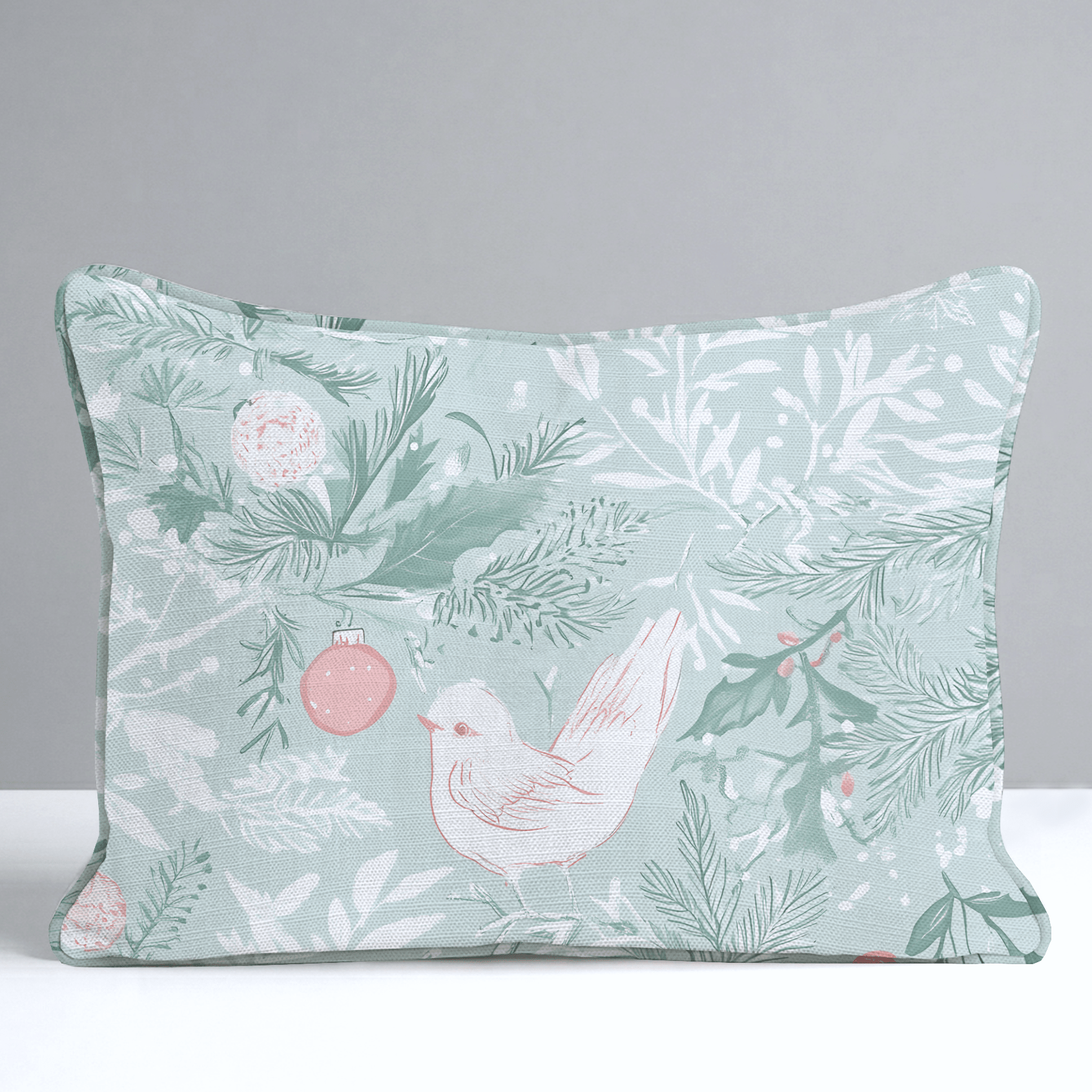 Frosted Flock Throw Pillow - Lemon Park