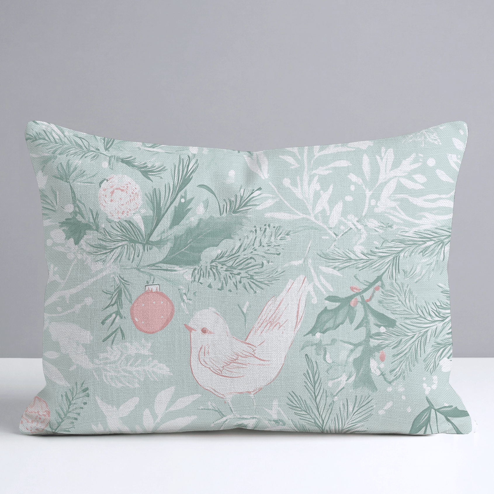 Frosted Flock Throw Pillow - Lemon Park