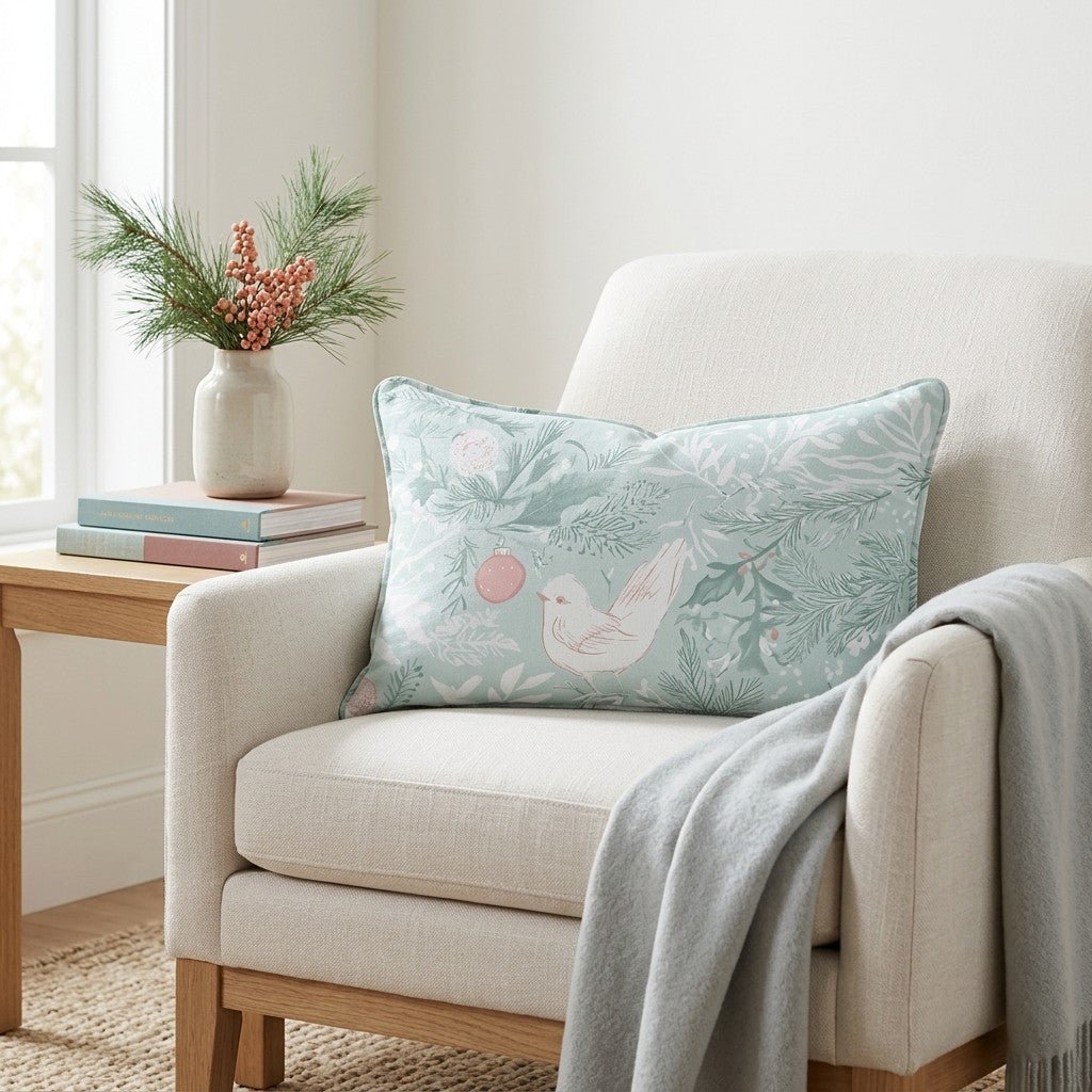Frosted Flock Throw Pillow - Lemon Park