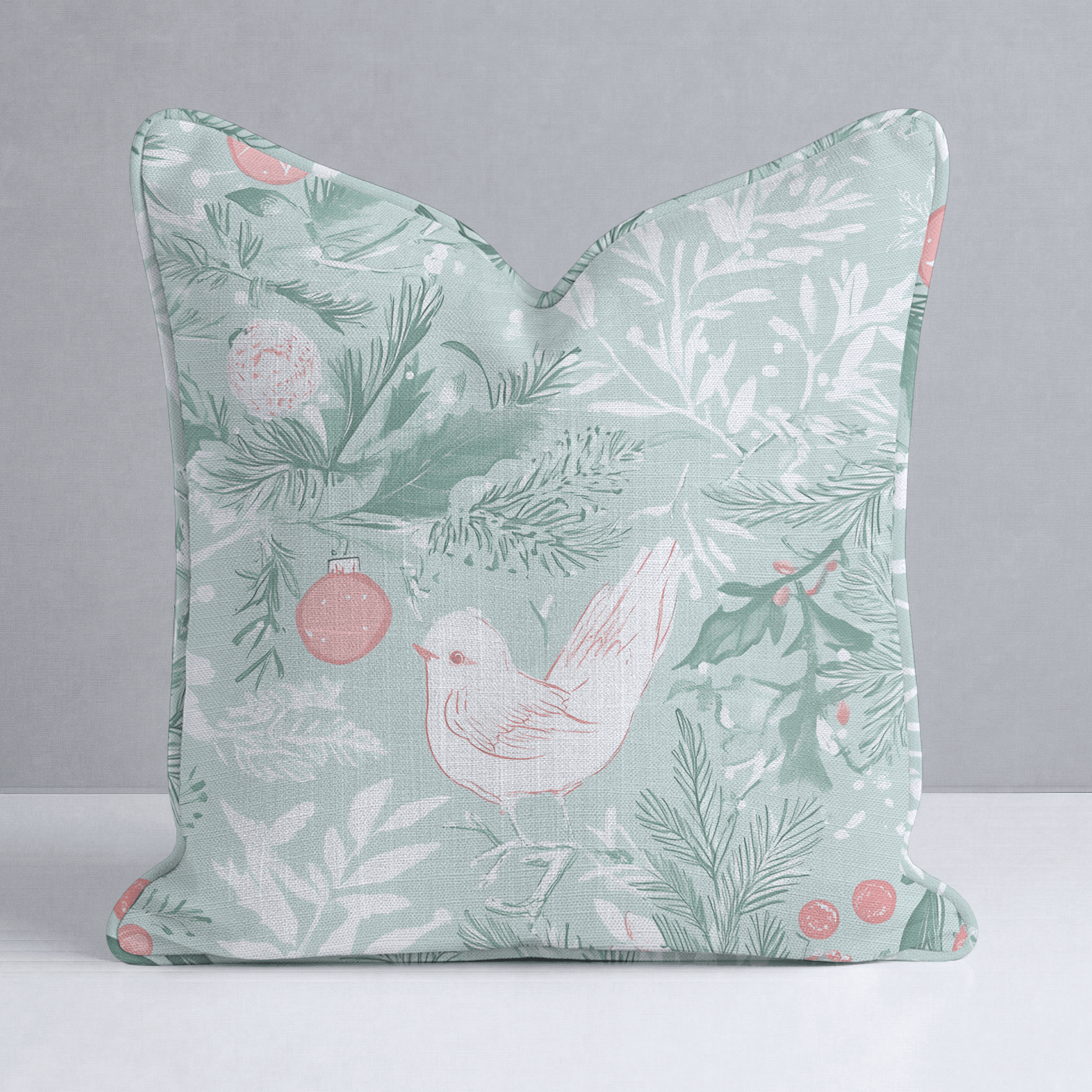 Frosted Flock Throw Pillow - Lemon Park