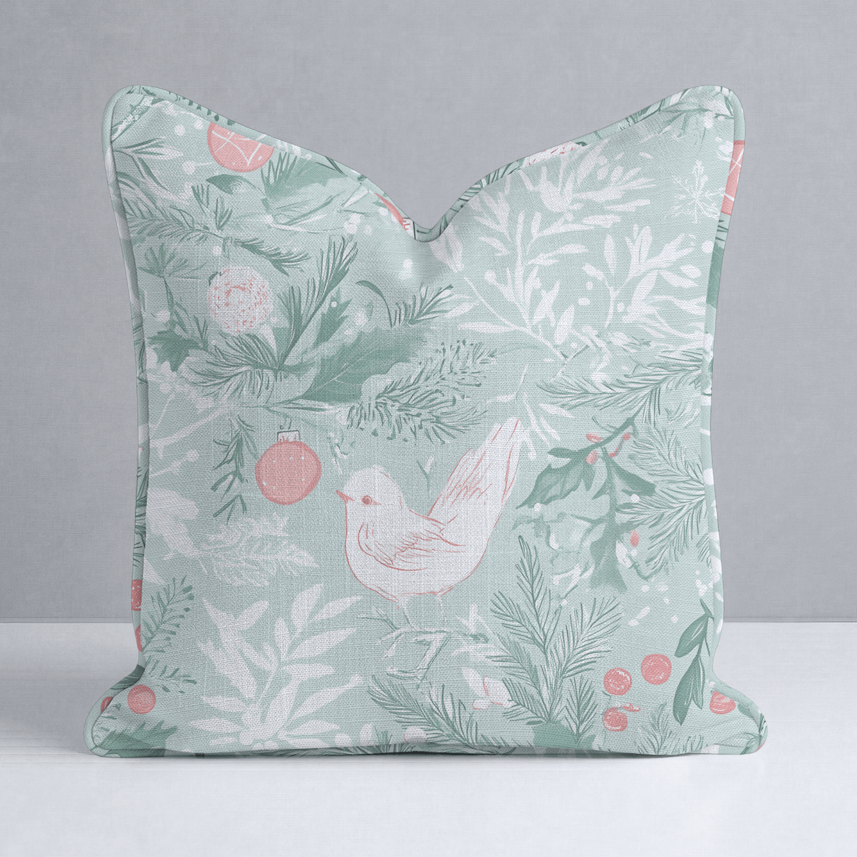 Frosted Flock Throw Pillow - Lemon Park