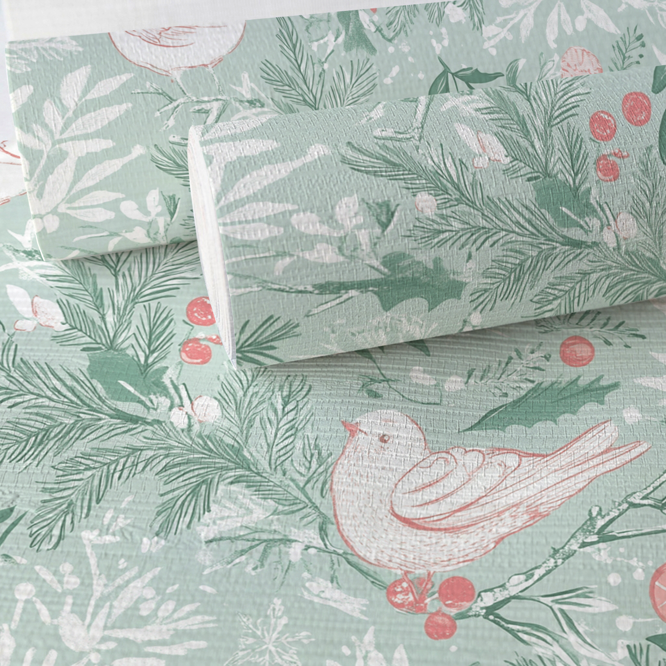 Frosted Flock Faux Grasscloth Wallpaper