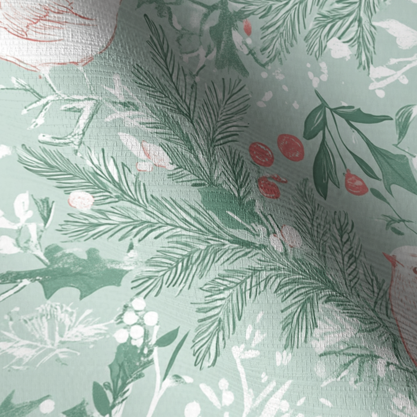 Frosted Flock Faux Grasscloth Wallpaper