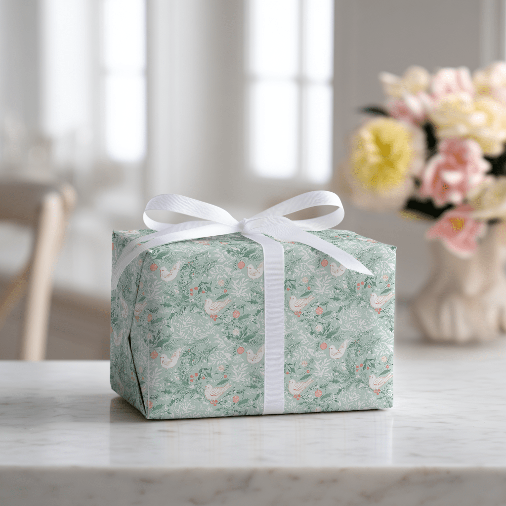 Frosted Flock - Wrapping Paper - Lemon Park