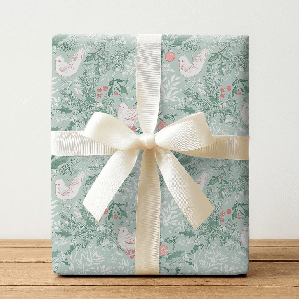 Frosted Flock - Wrapping Paper - Lemon Park