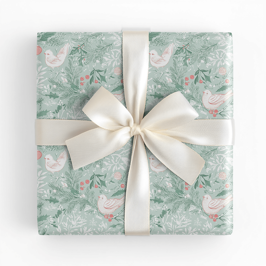 Frosted Flock - Wrapping Paper - Lemon Park