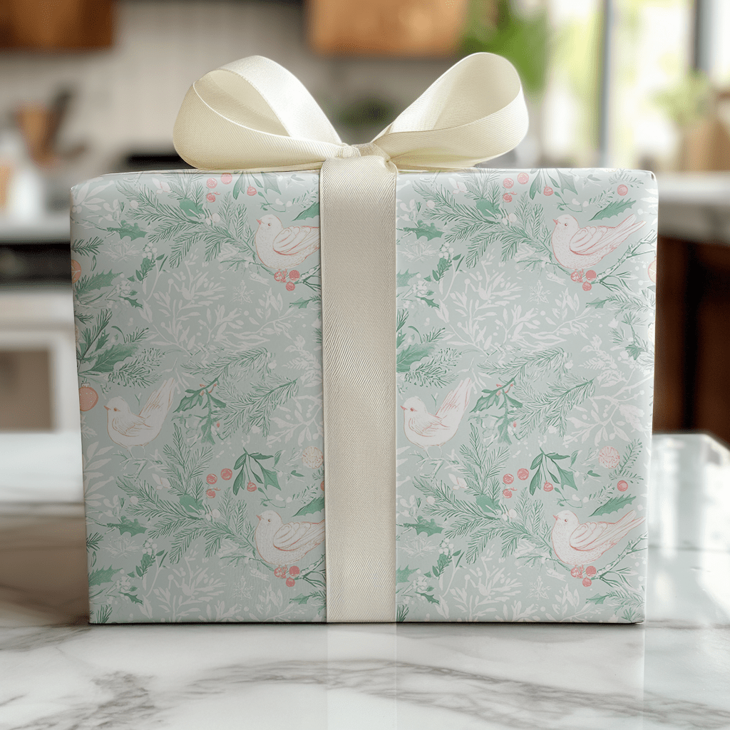 Frosted Flock - Wrapping Paper - Lemon Park