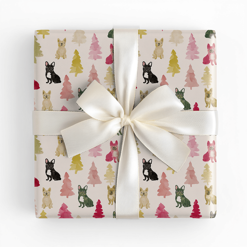 Frosted Frenchie - Wrapping Paper - Lemon Park