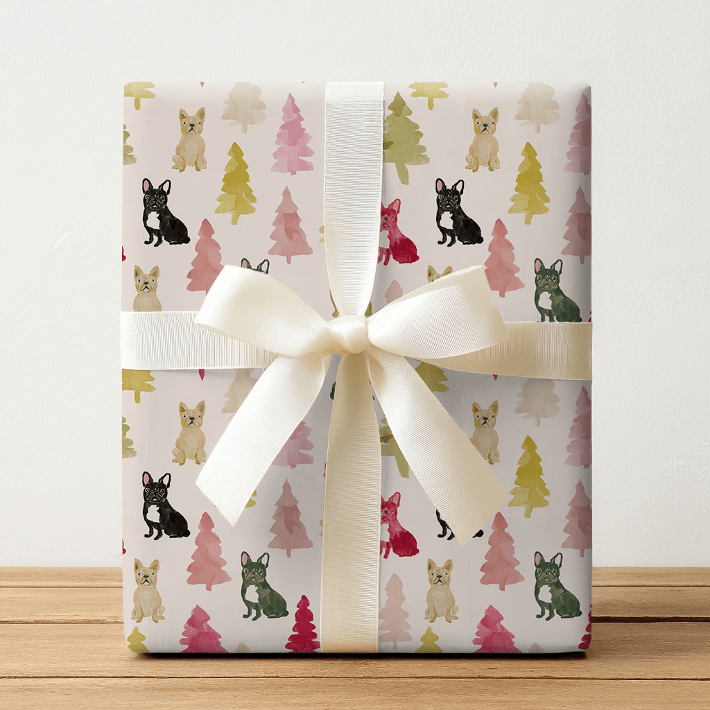 Frosted Frenchie - Wrapping Paper - Lemon Park