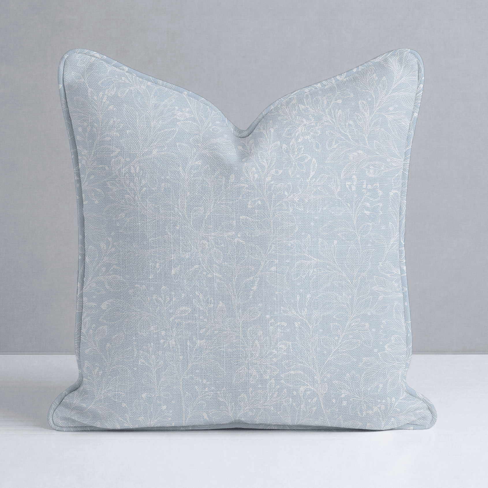 Frosted Sprig Throw Pillow - Lemon Park