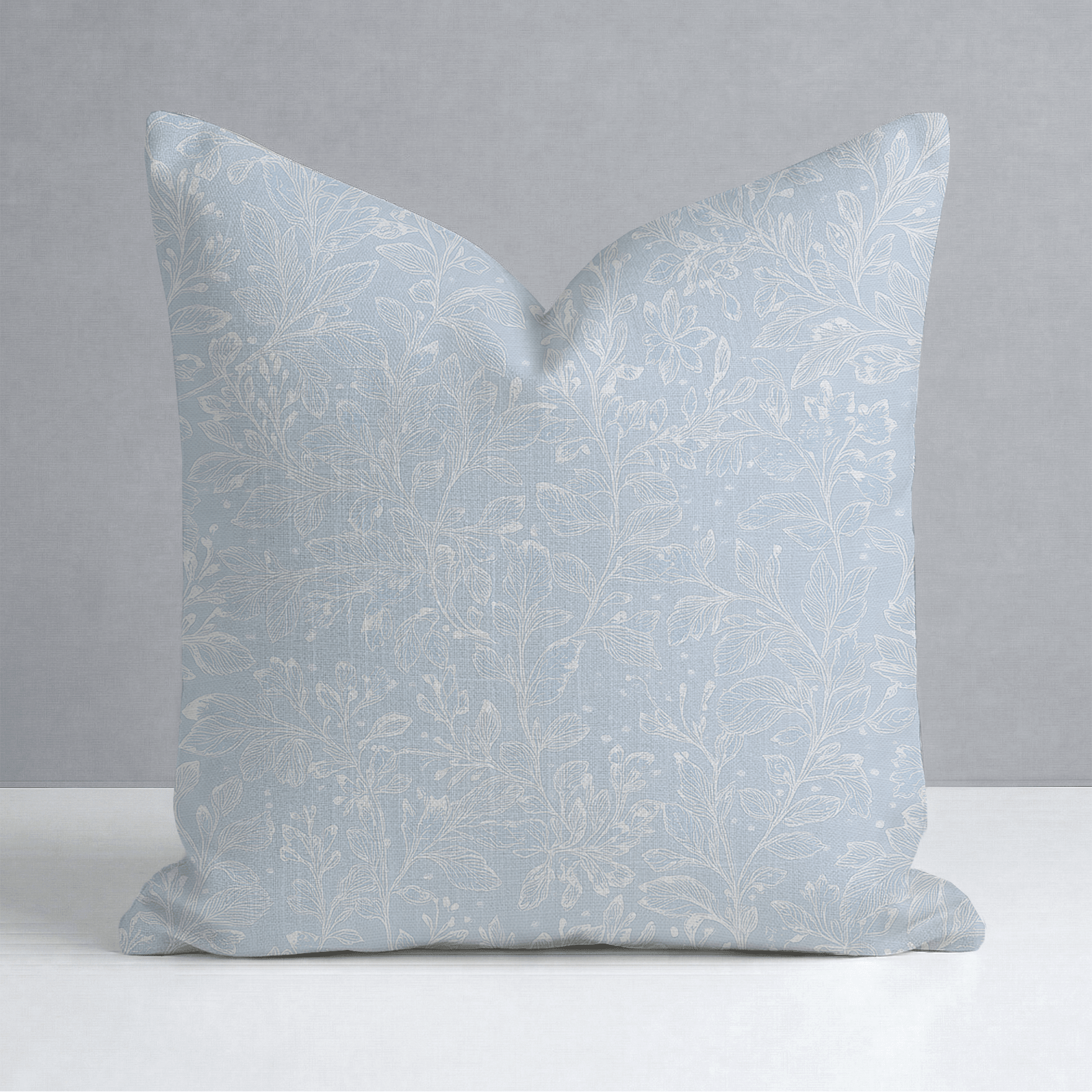 Frosted Sprig Throw Pillow - Lemon Park