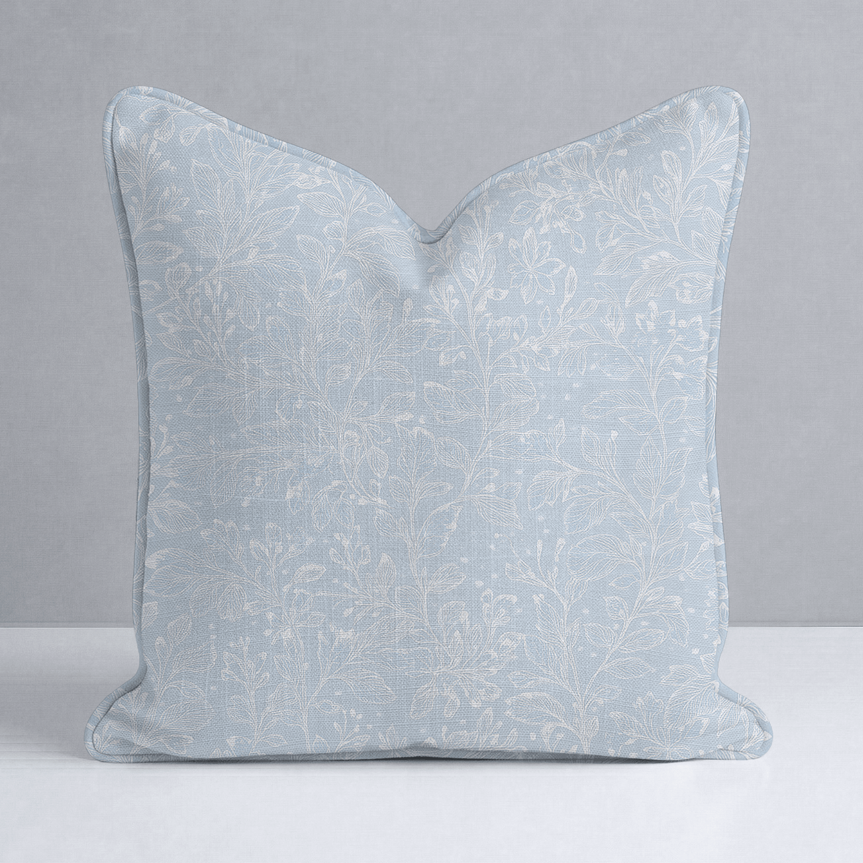 Frosted Sprig Throw Pillow - Lemon Park