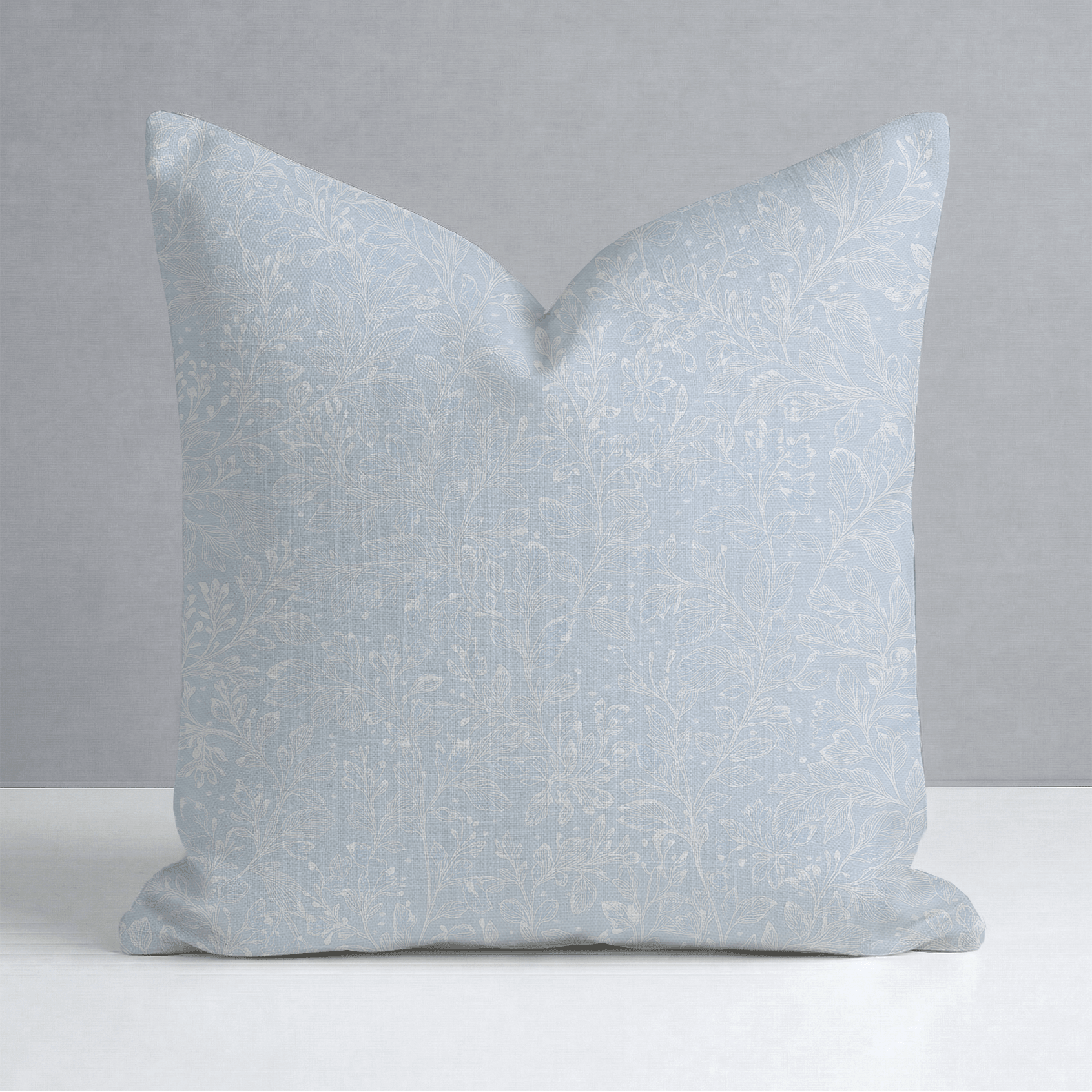 Frosted Sprig Throw Pillow - Lemon Park