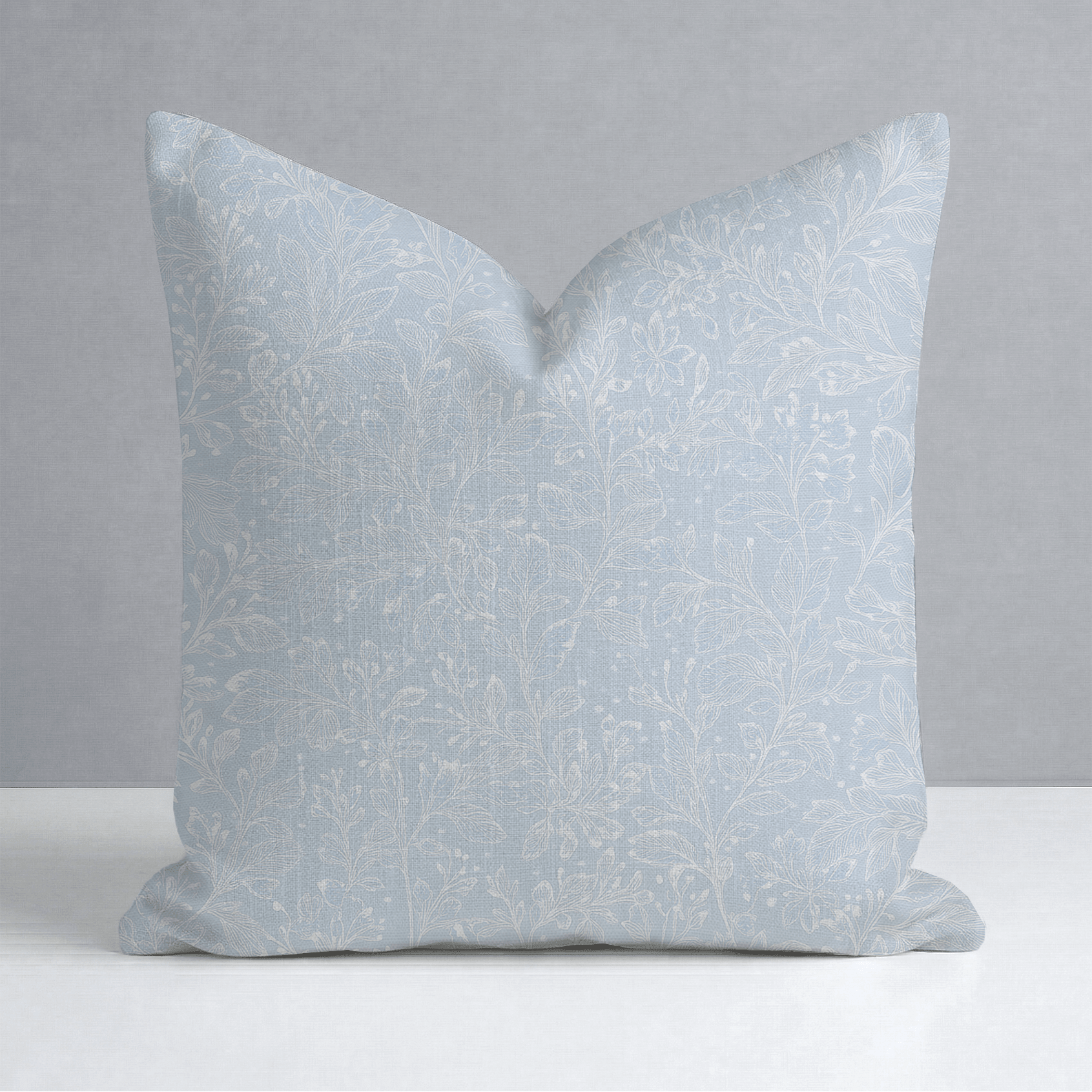 Frosted Sprig Throw Pillow - Lemon Park