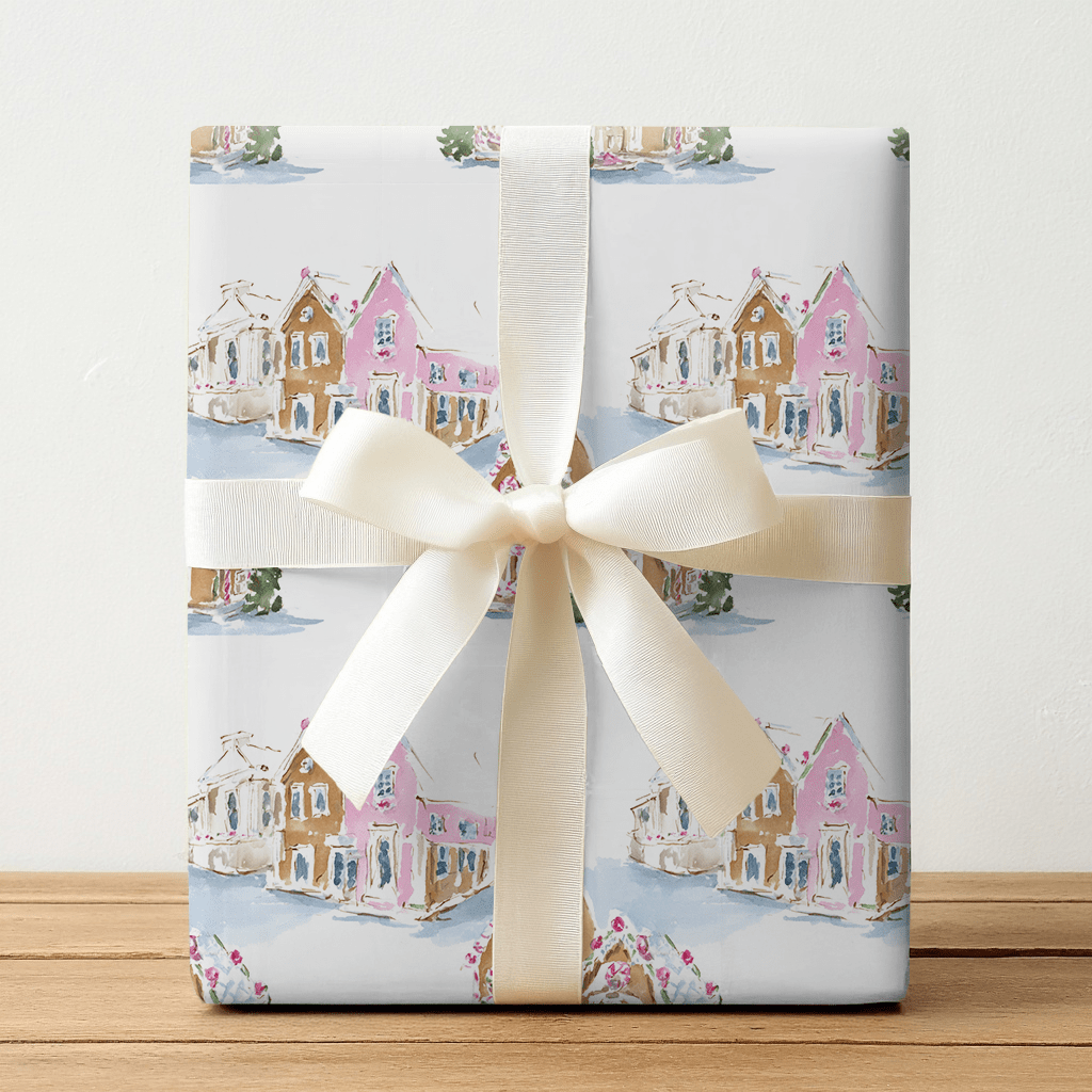 Frosted Village - Wrapping Paper - Lemon Park
