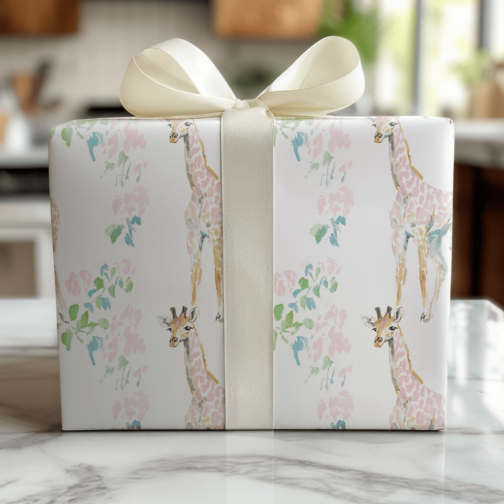 Gabriella Giraffe - Wrapping Paper - Lemon Park