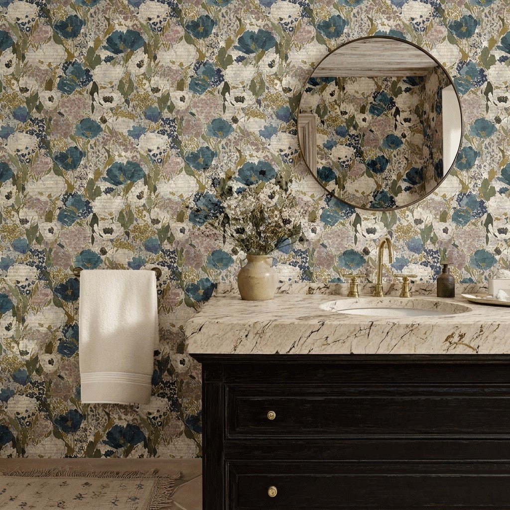 Garden in Motion Faux Grasscloth Wallpaper - Lemon Park