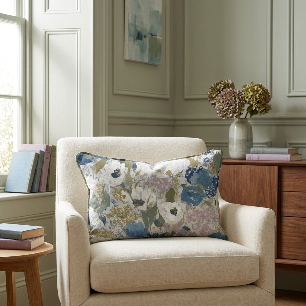 Garden in Motion Throw Pillow - Lemon Park