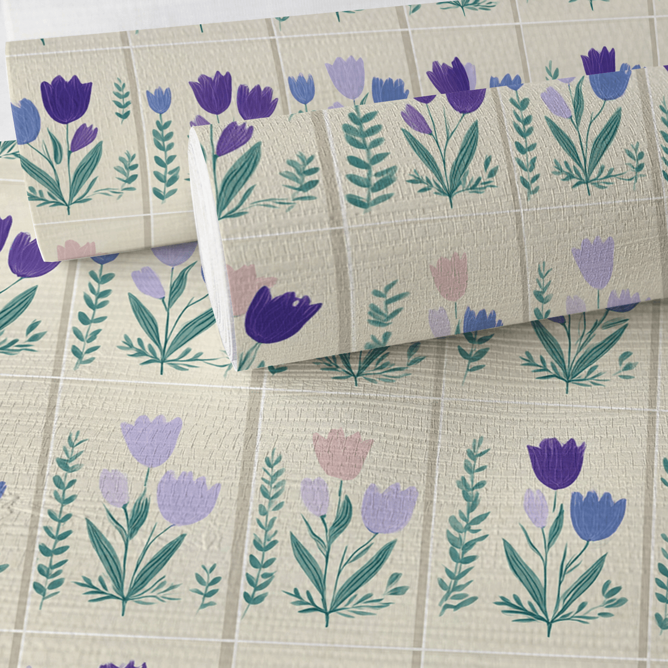 Garden Panel Faux Grasscloth Wallpaper - Lemon Park