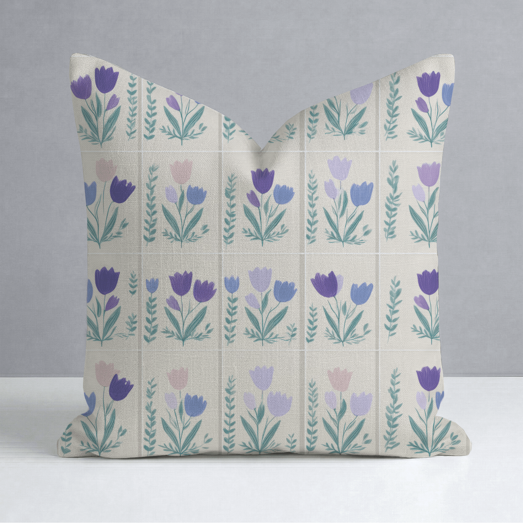 Garden Panel Throw Pillow - Lemon Park