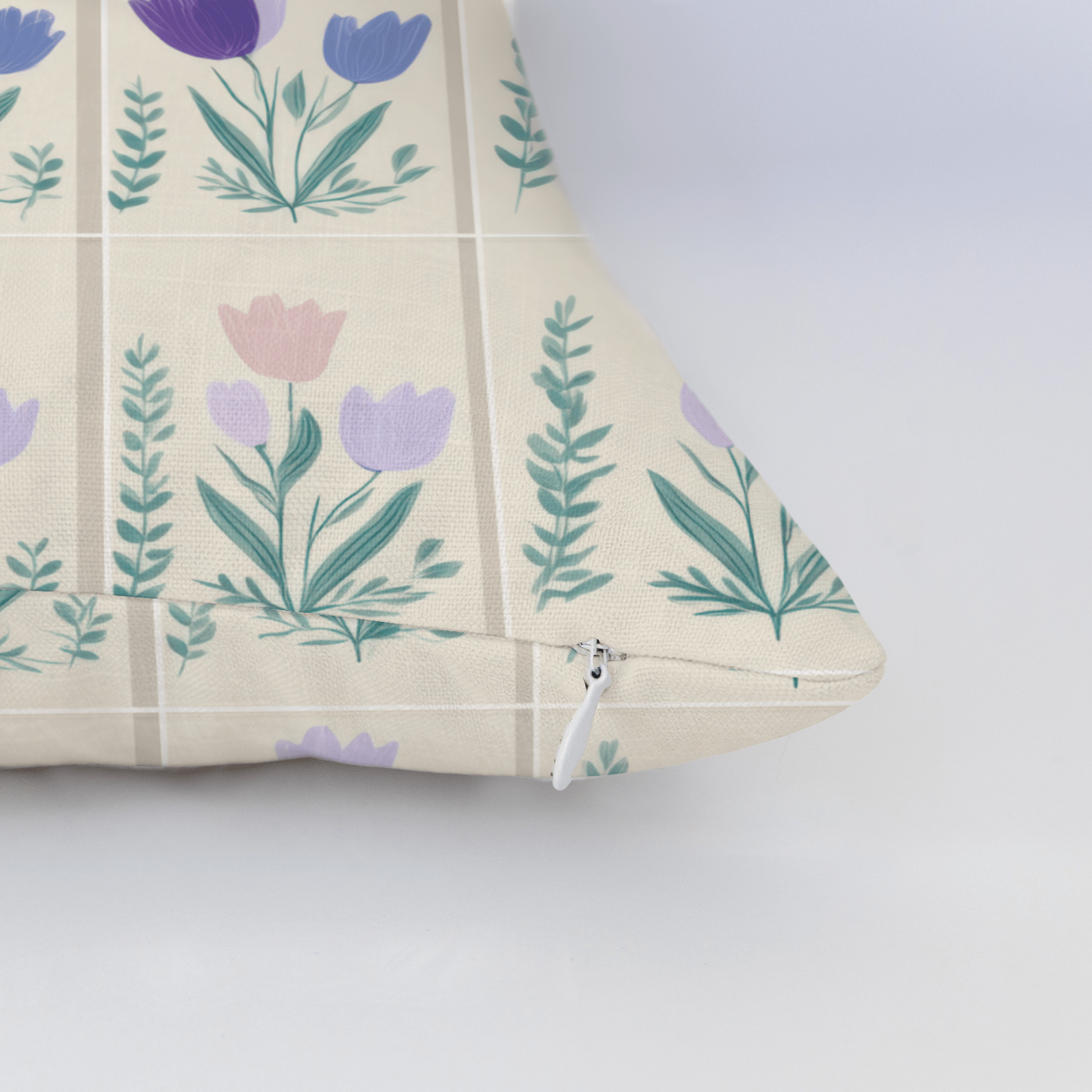 Garden Panel Throw Pillow - Lemon Park