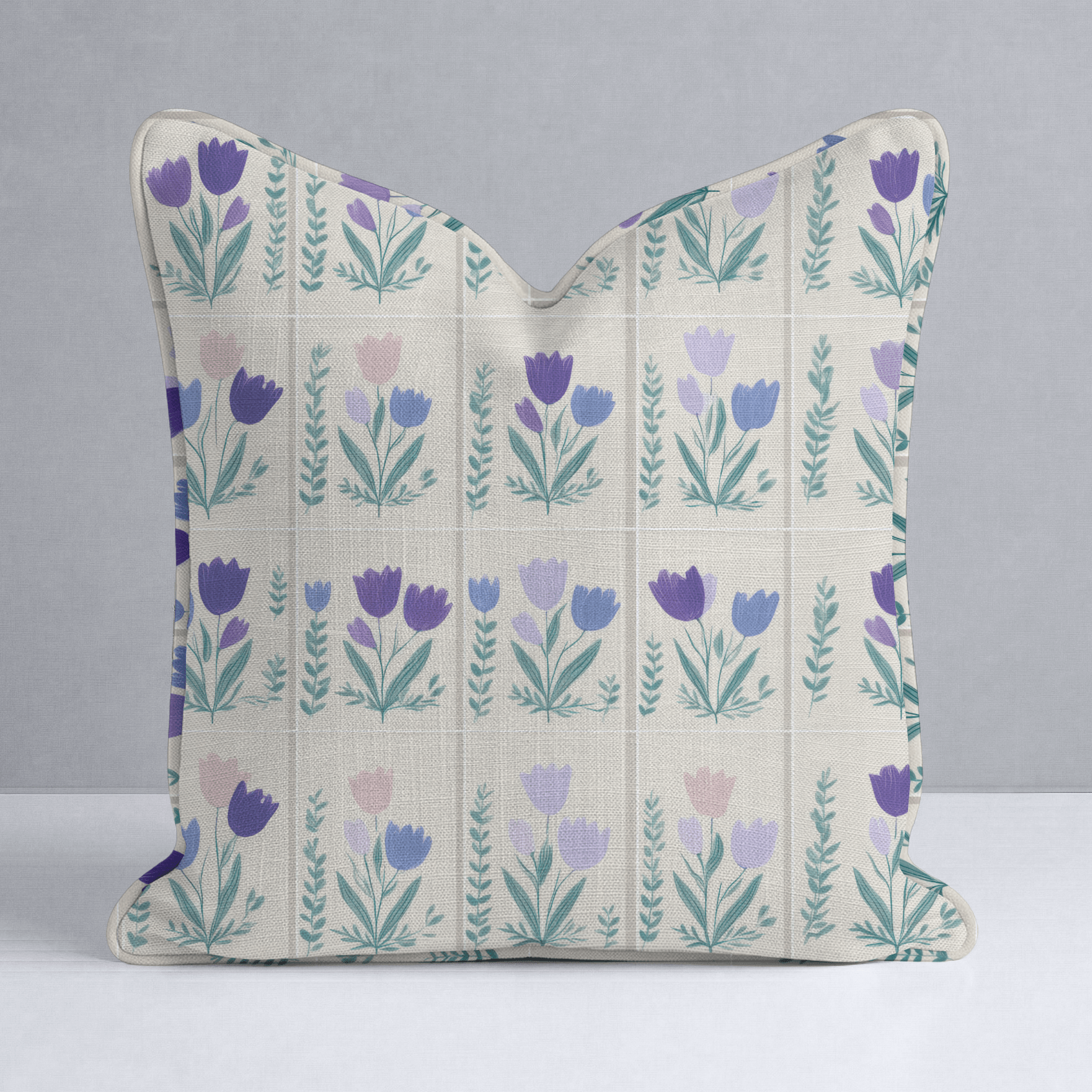 Garden Panel Throw Pillow - Lemon Park