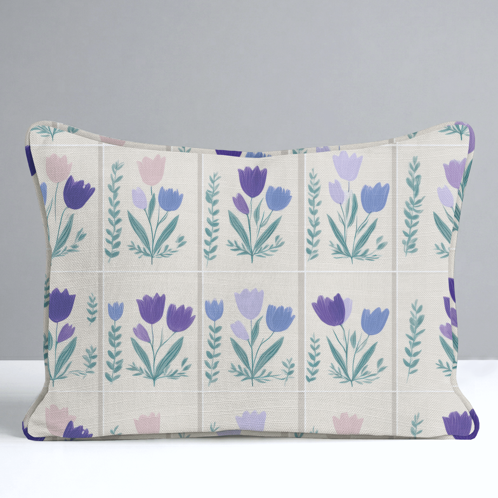 Garden Panel Throw Pillow - Lemon Park