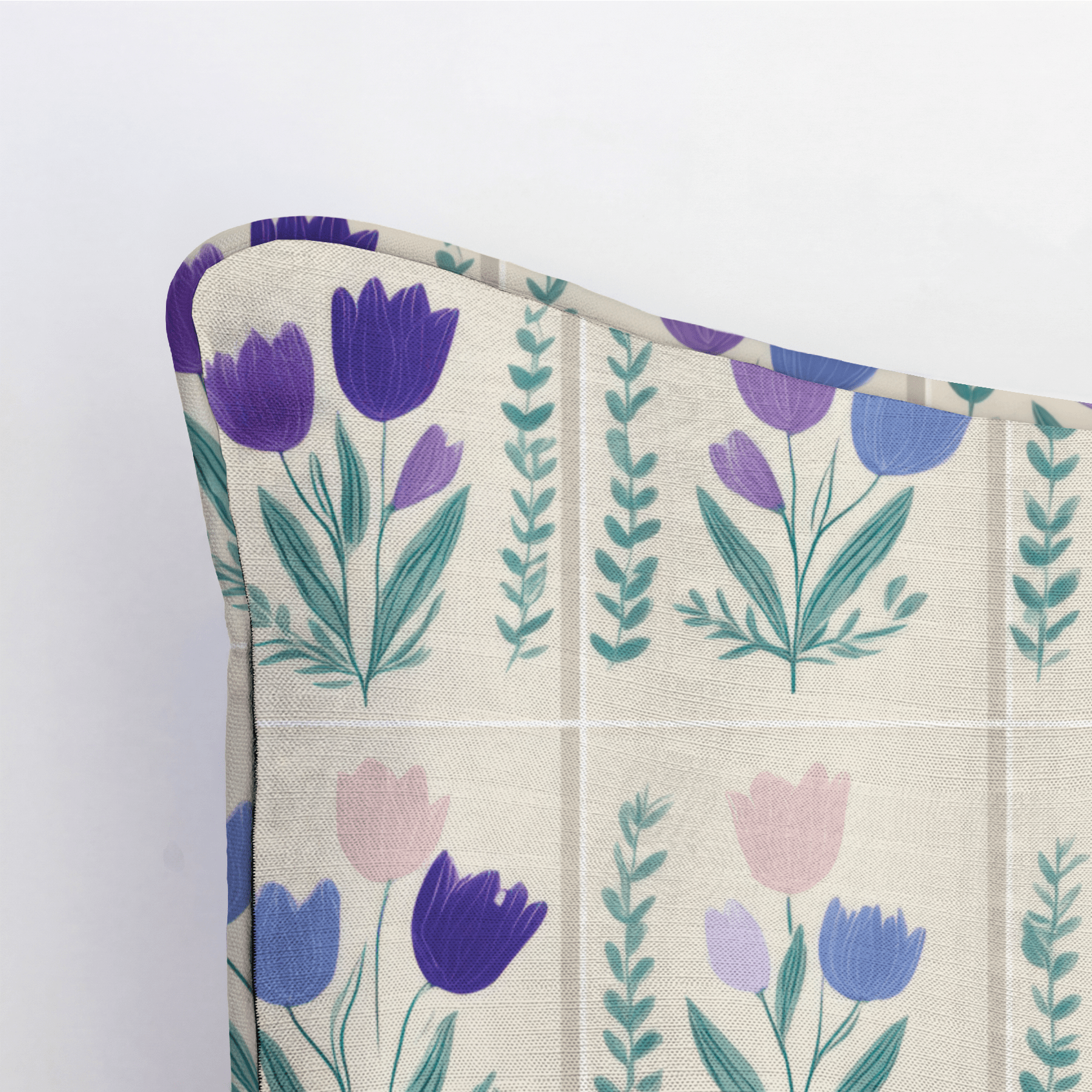 Garden Panel Throw Pillow - Lemon Park