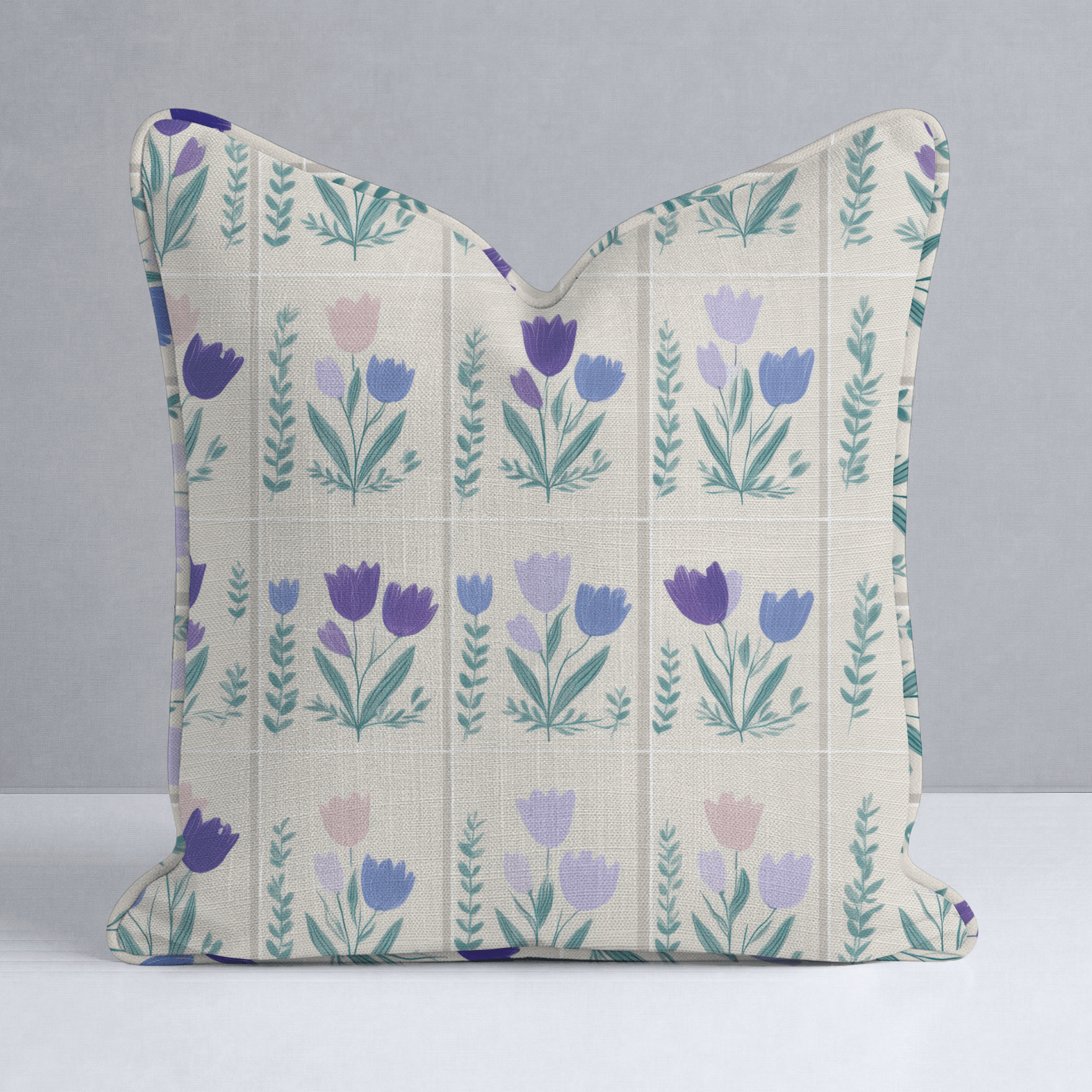 Garden Panel Throw Pillow - Lemon Park